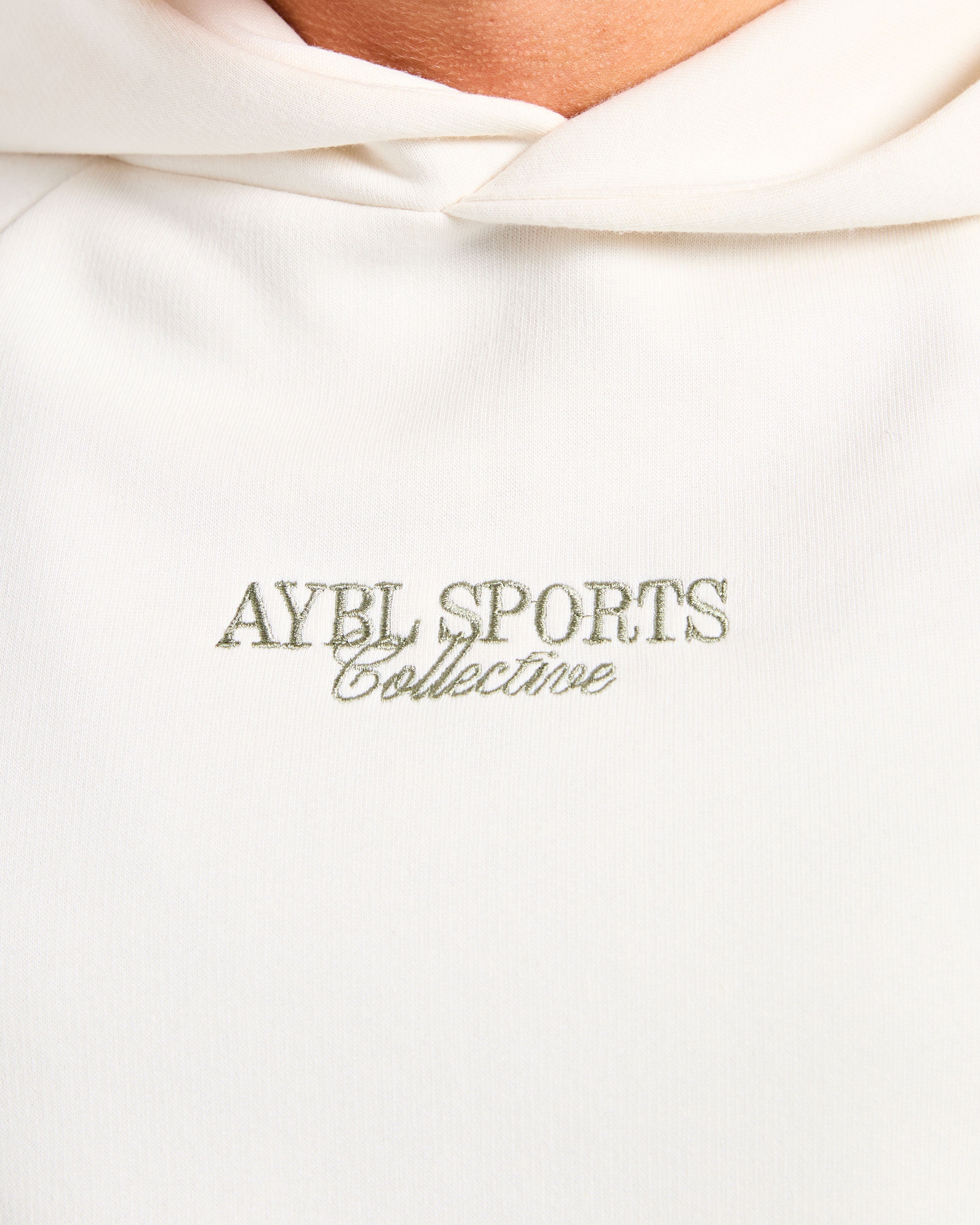 Sports Collective Oversized Hoodie - Off Off Blanc/Vert