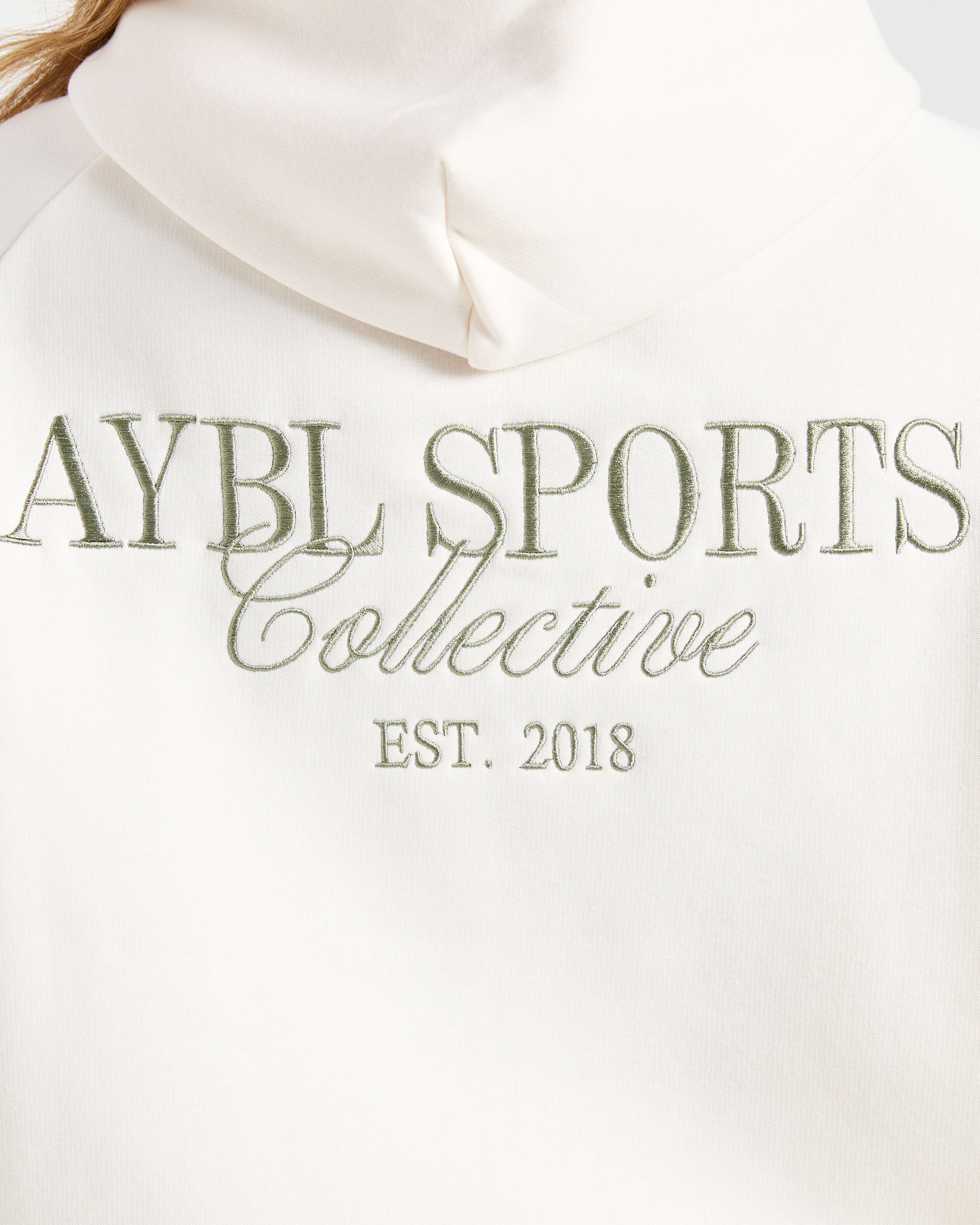 Sports Collective Oversized Hoodie - Off Off Blanc/Vert