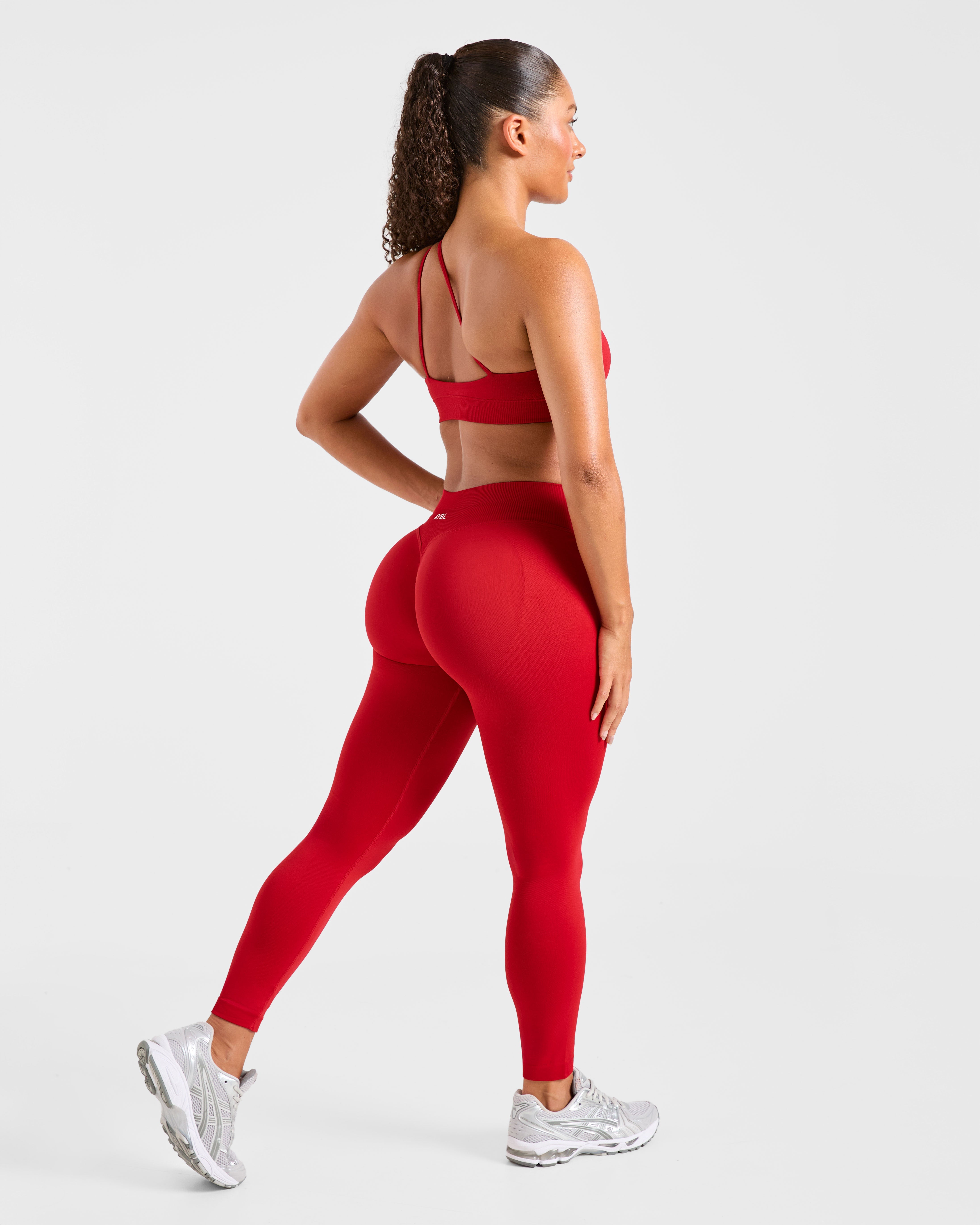 Enhance Seamless One Shoulder Sports Bra - Rouge