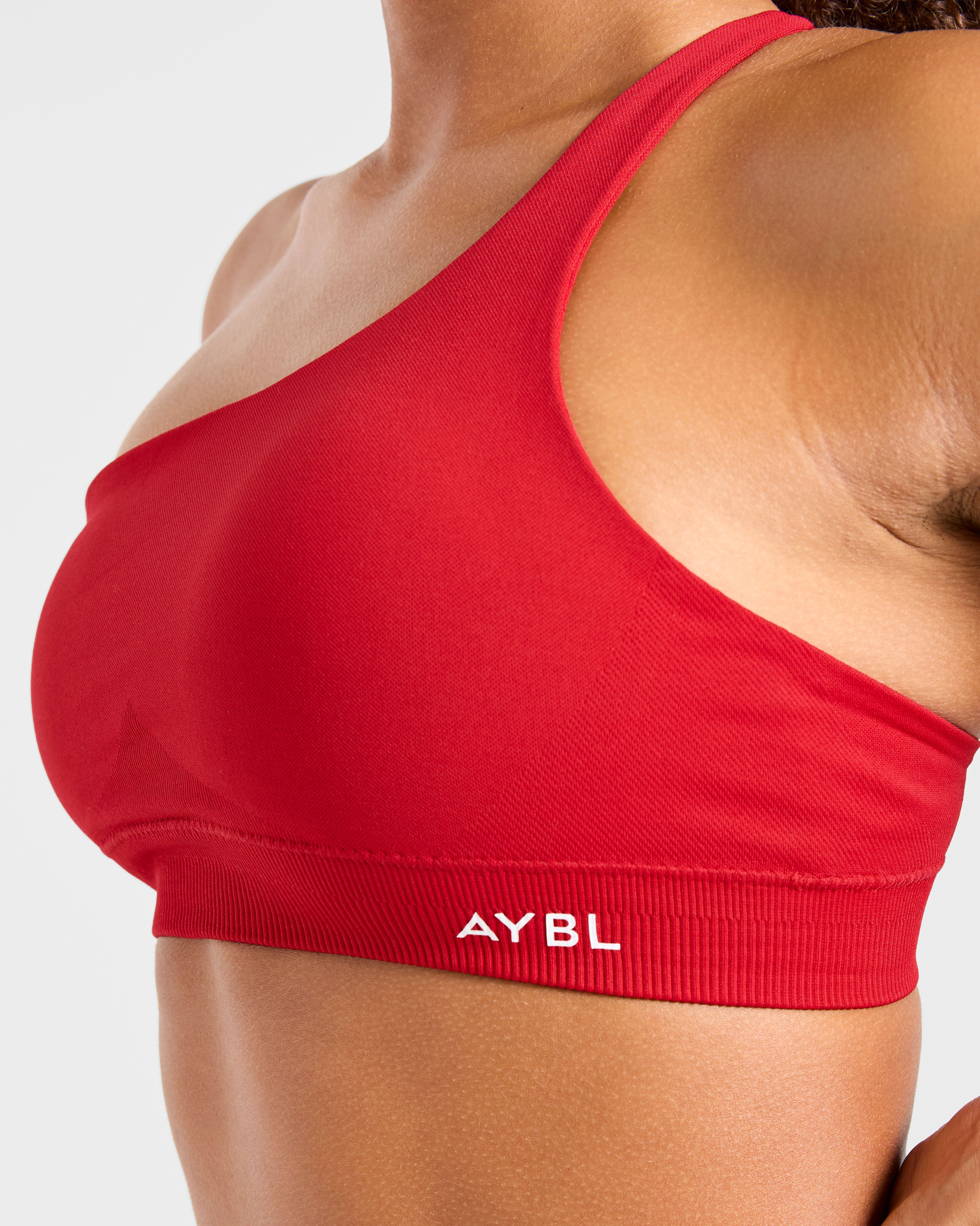 Enhance Seamless One Shoulder Sports Bra - Rouge