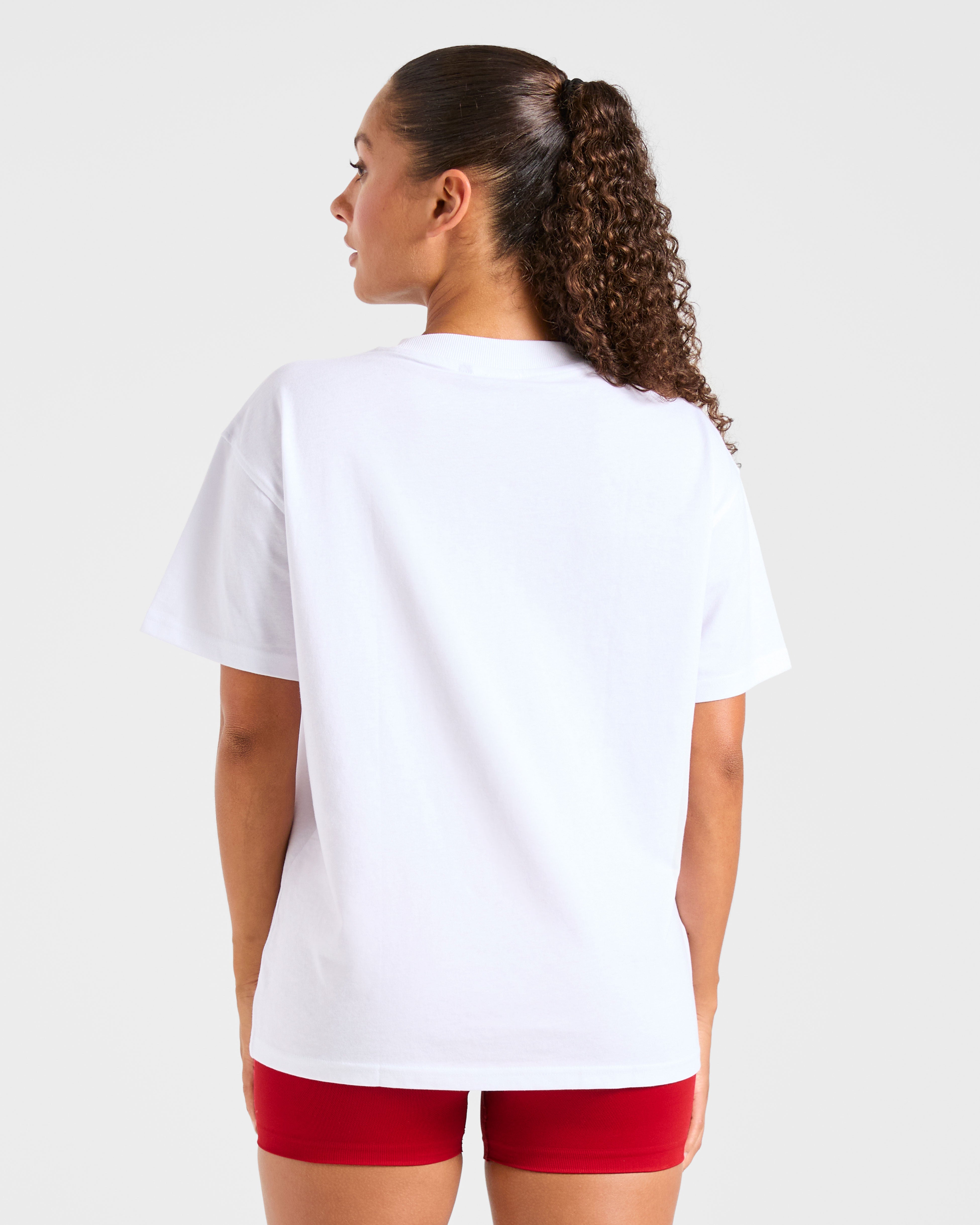 Varsity 2.0 Oversized T Shirt - Rouge