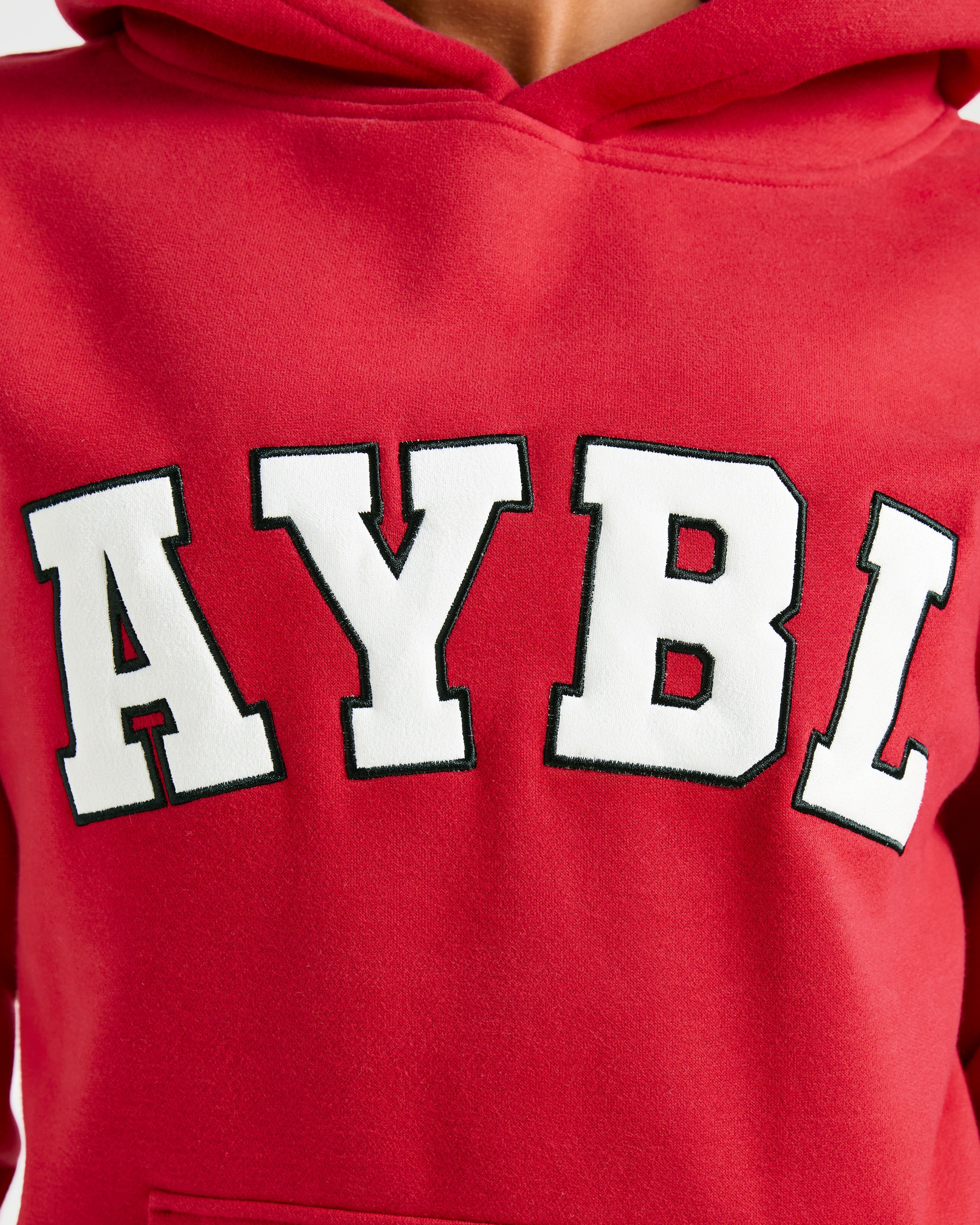 Varsity 2.0 Oversized Hoodie - Rouge