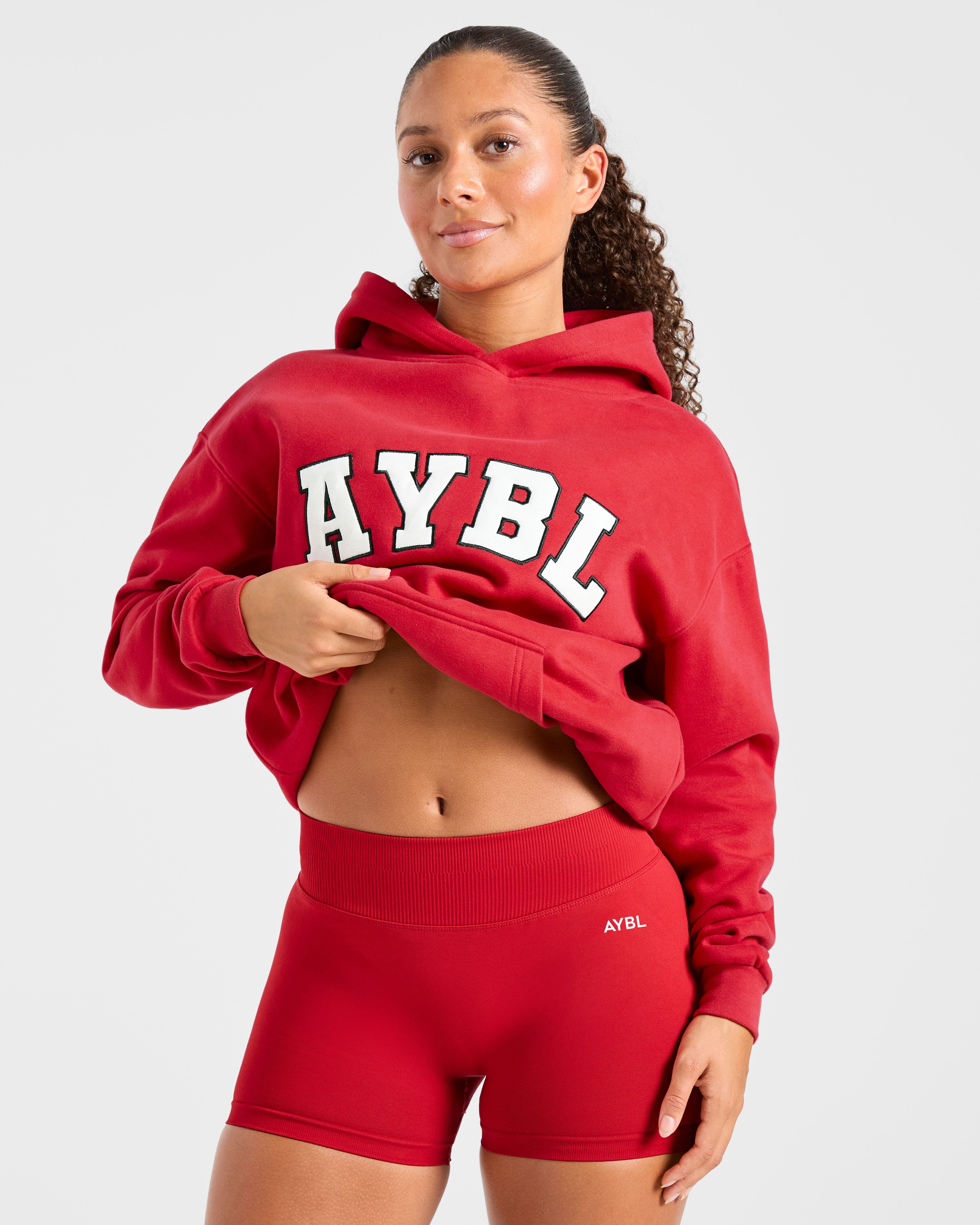 Varsity 2.0 Oversized Hoodie - Rouge