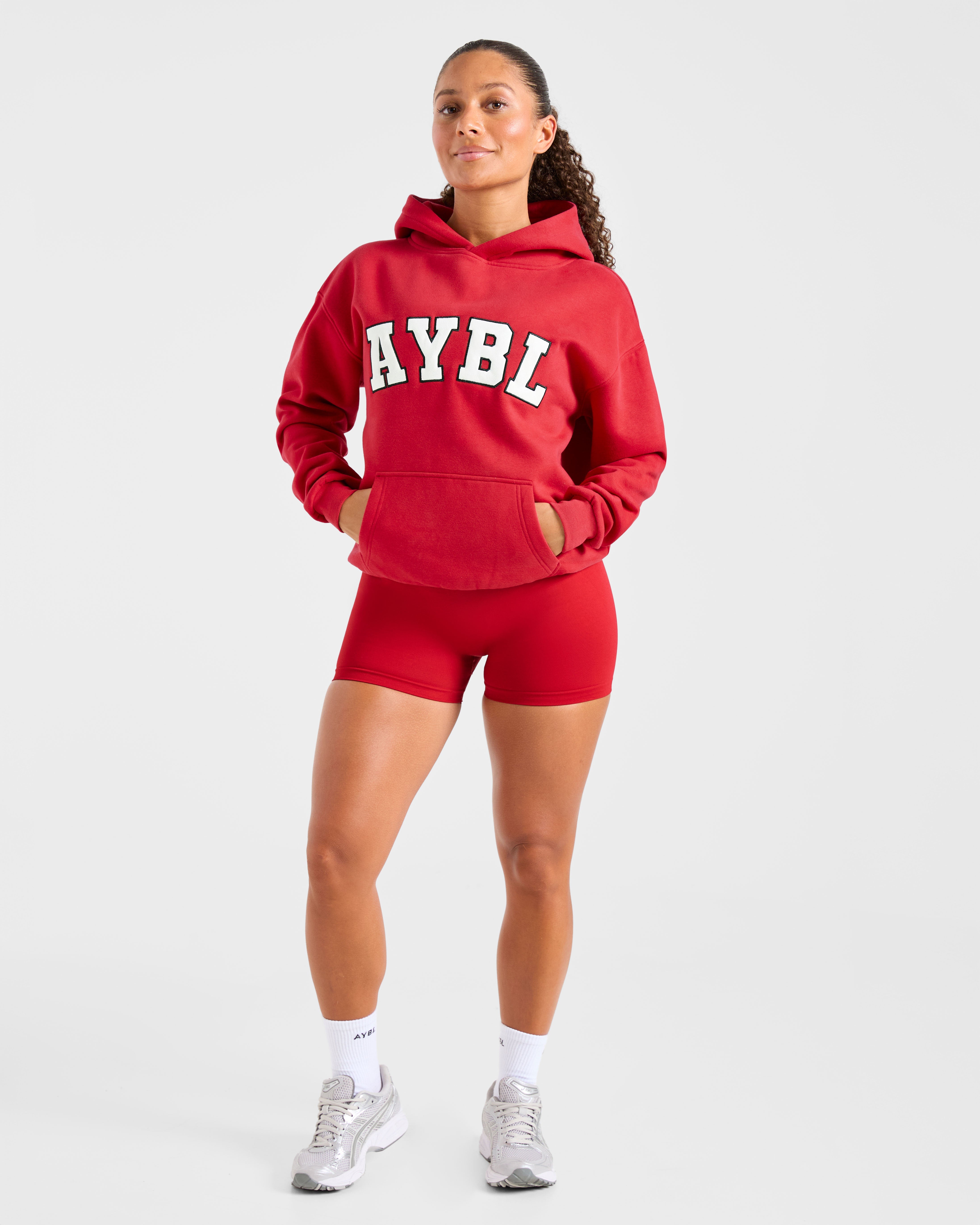 Varsity 2.0 Oversized Hoodie - Rouge