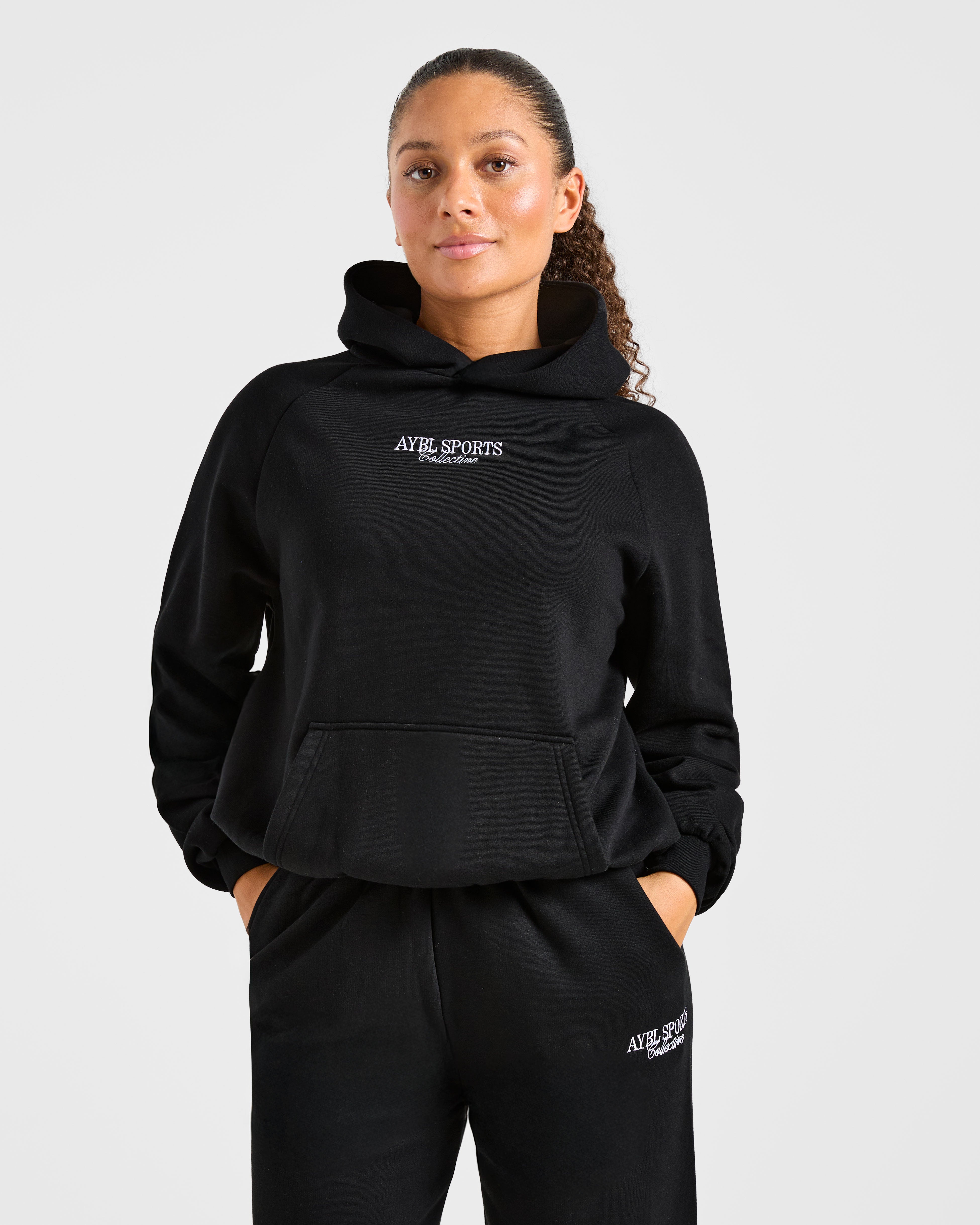 Sports Collective Oversized Hoodie - Noir