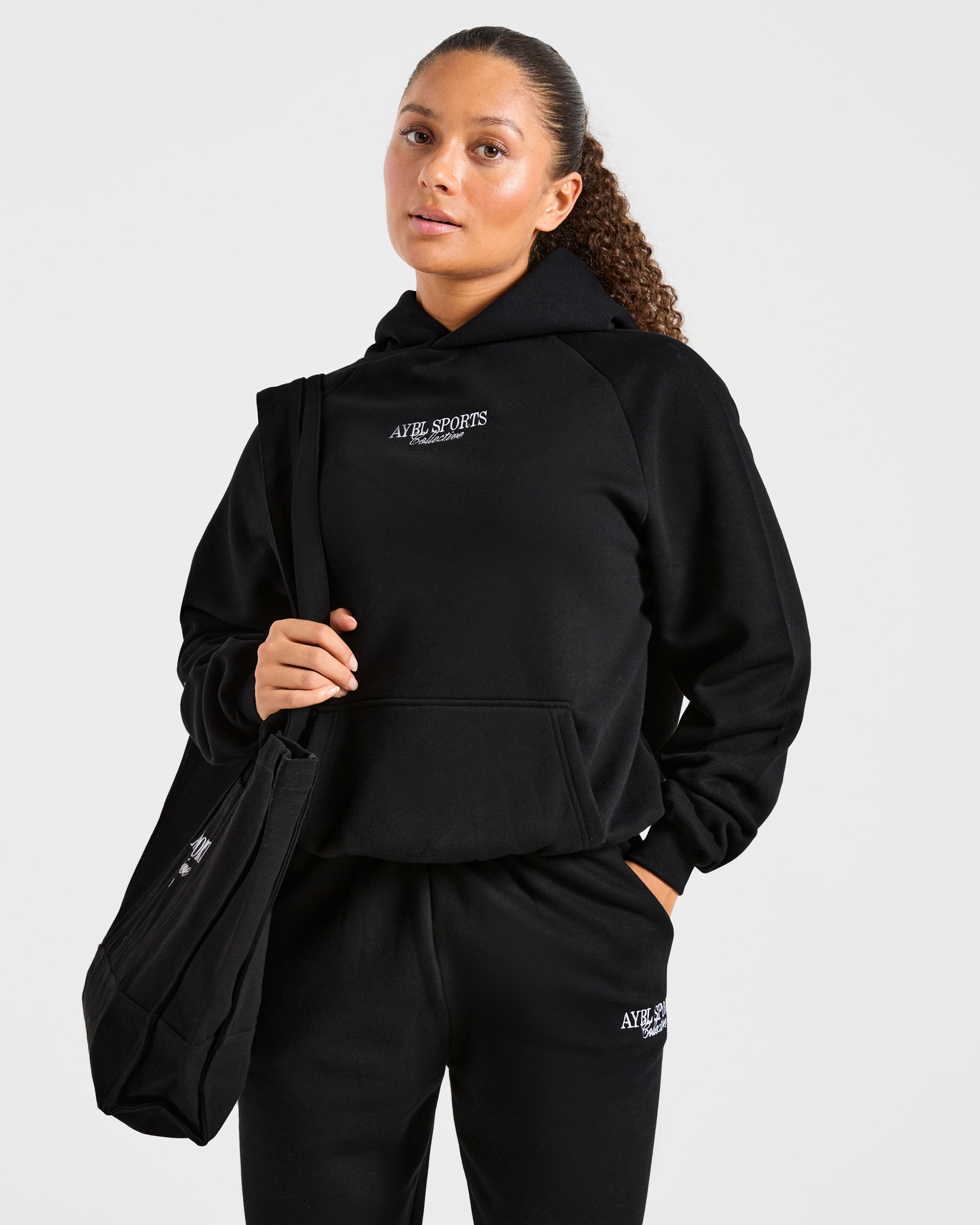 Sports Collective Oversized Hoodie - Noir