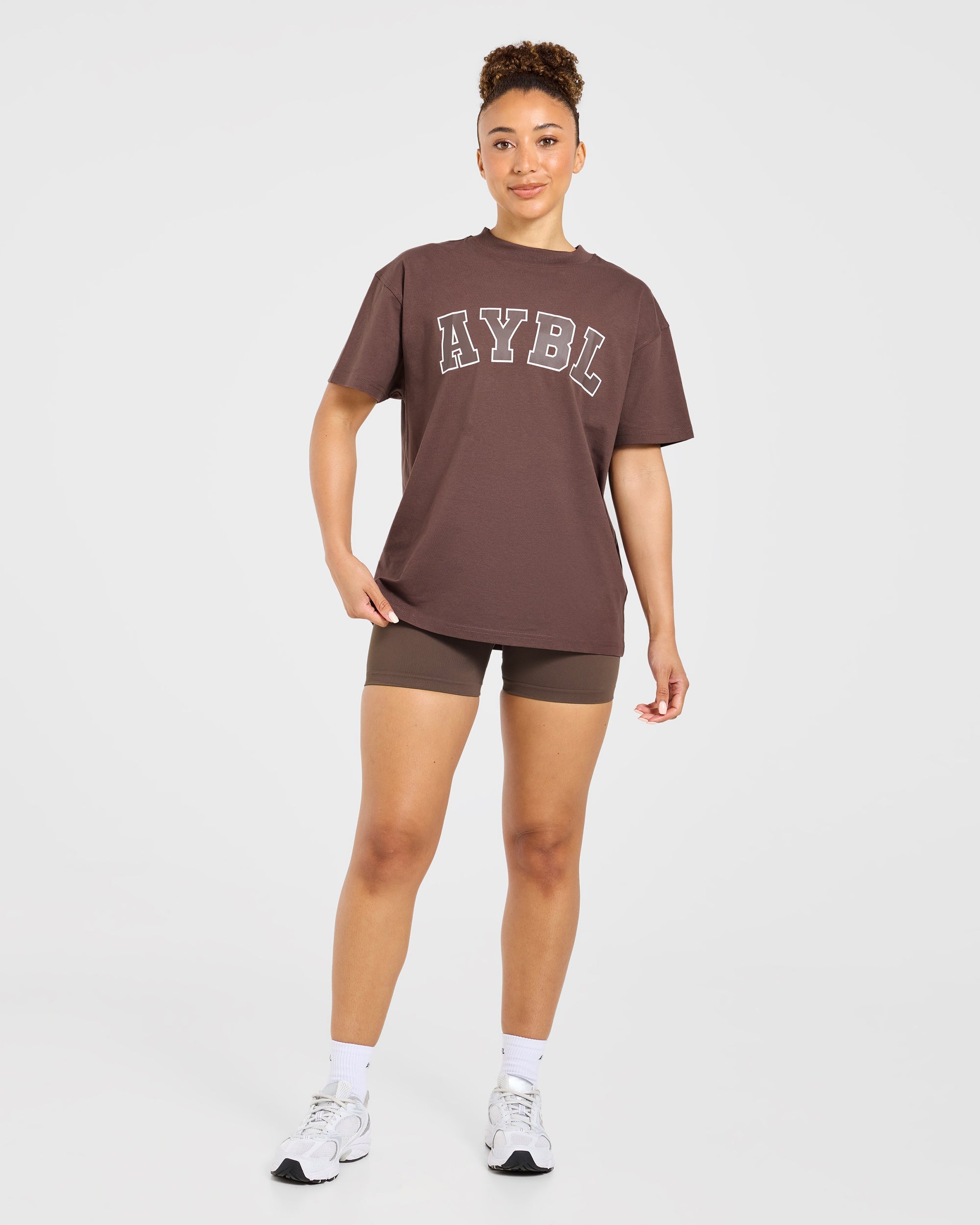 Varsity 2.0 Oversized T Shirt - Marron