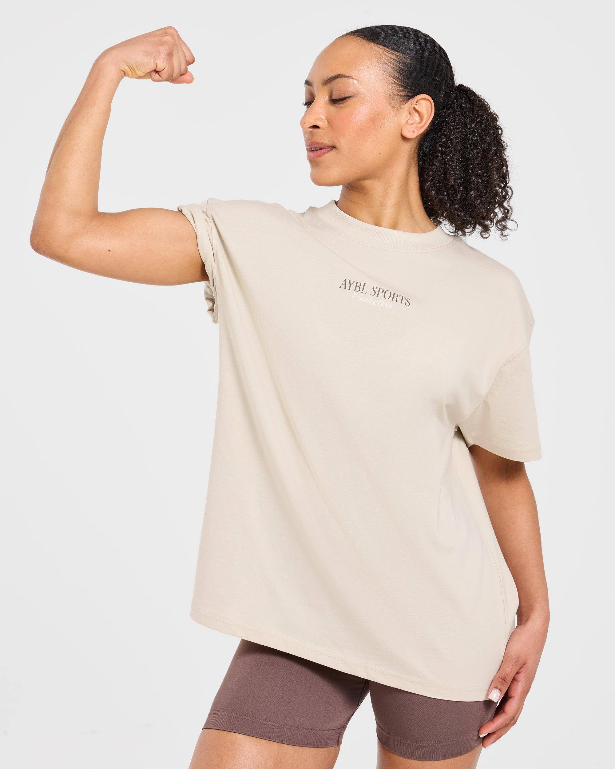 Sports Collective Oversized T Shirt - Beige