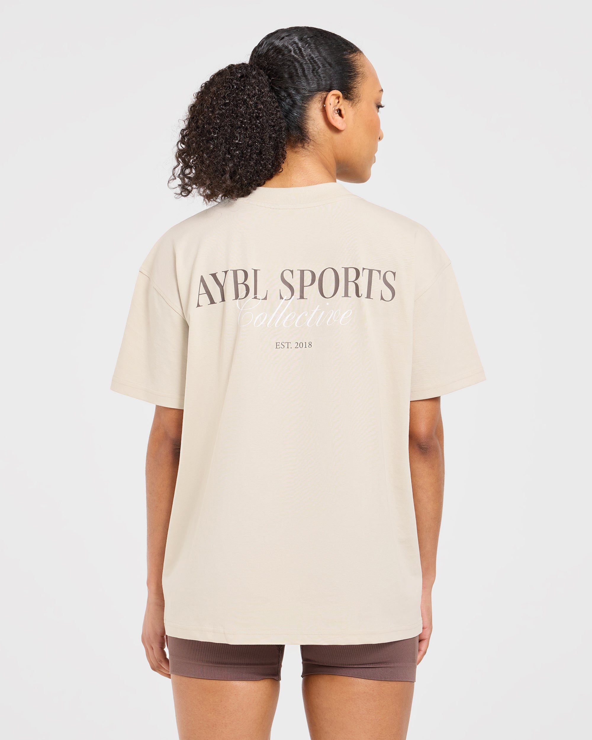 Sports Collective Oversized T Shirt - Beige