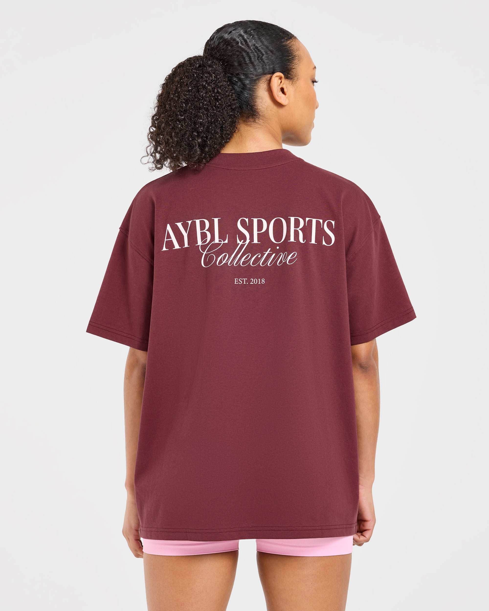 Sports Collective Oversized T Shirt - Rouge Wine
