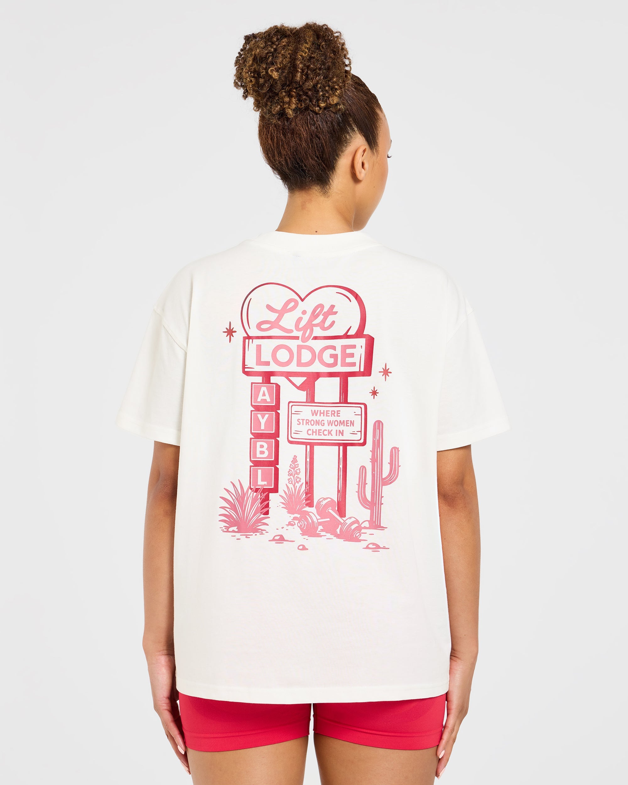AYBL Lift Lodge Oversized T Shirt - Off Blanc