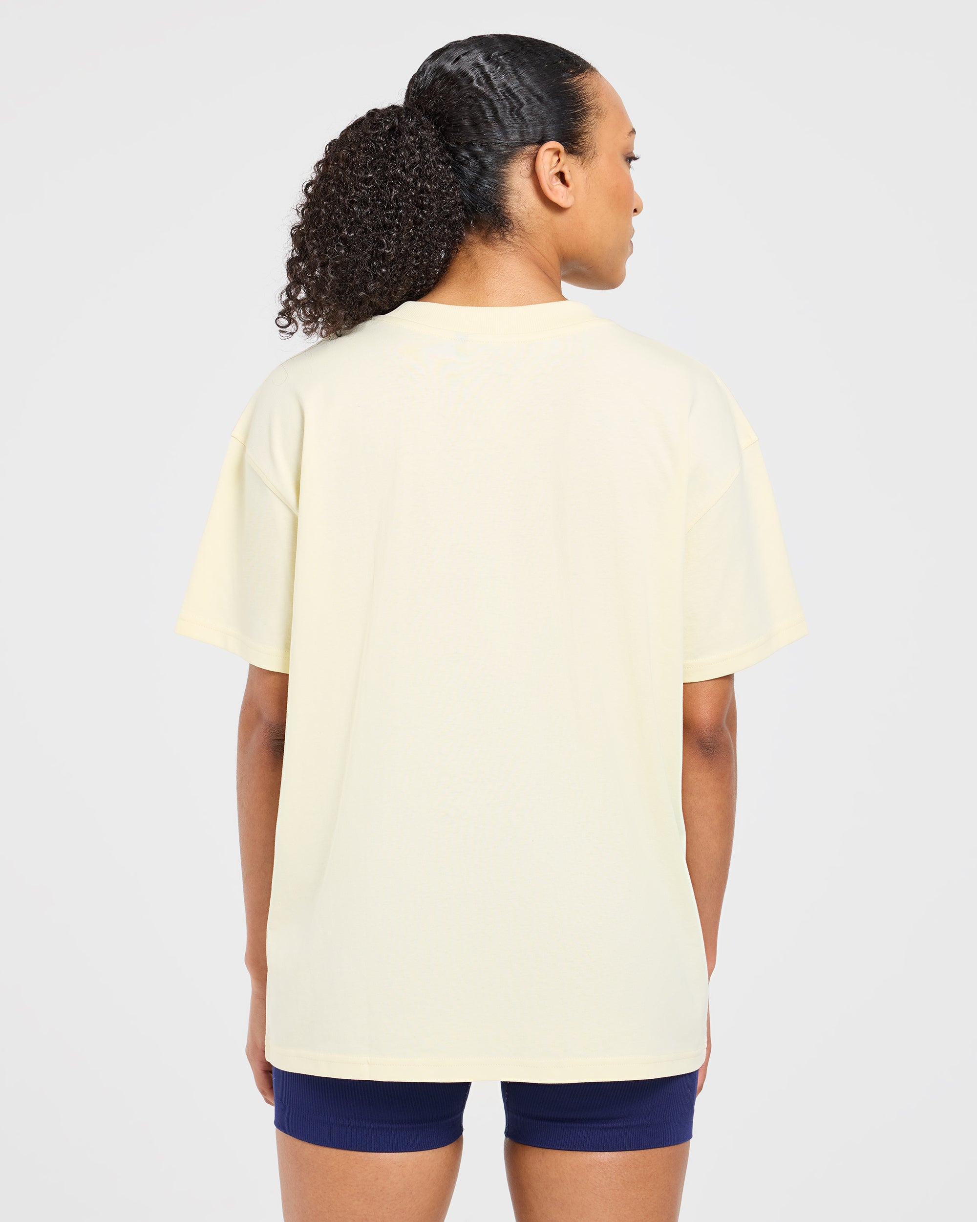 Varsity 2.0 Oversized T Shirt - Butter Jaune