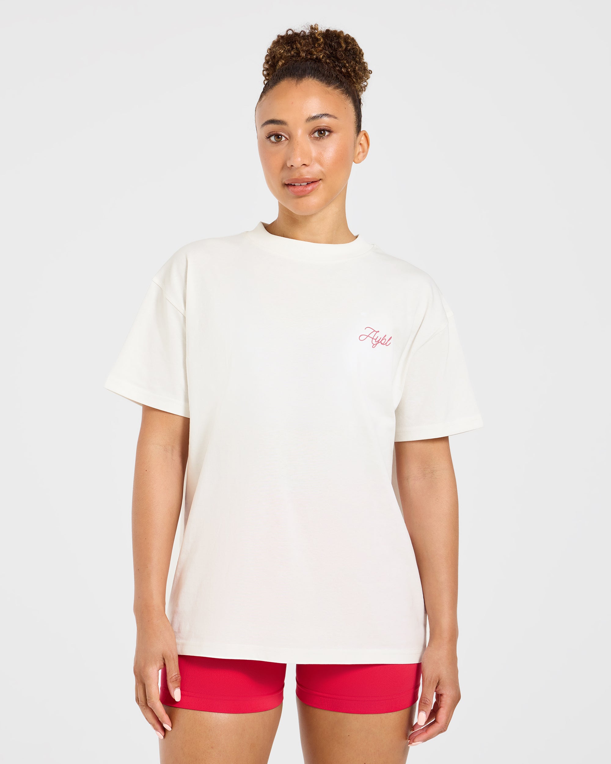 AYBL Lift Lodge Oversized T Shirt - Off Blanc