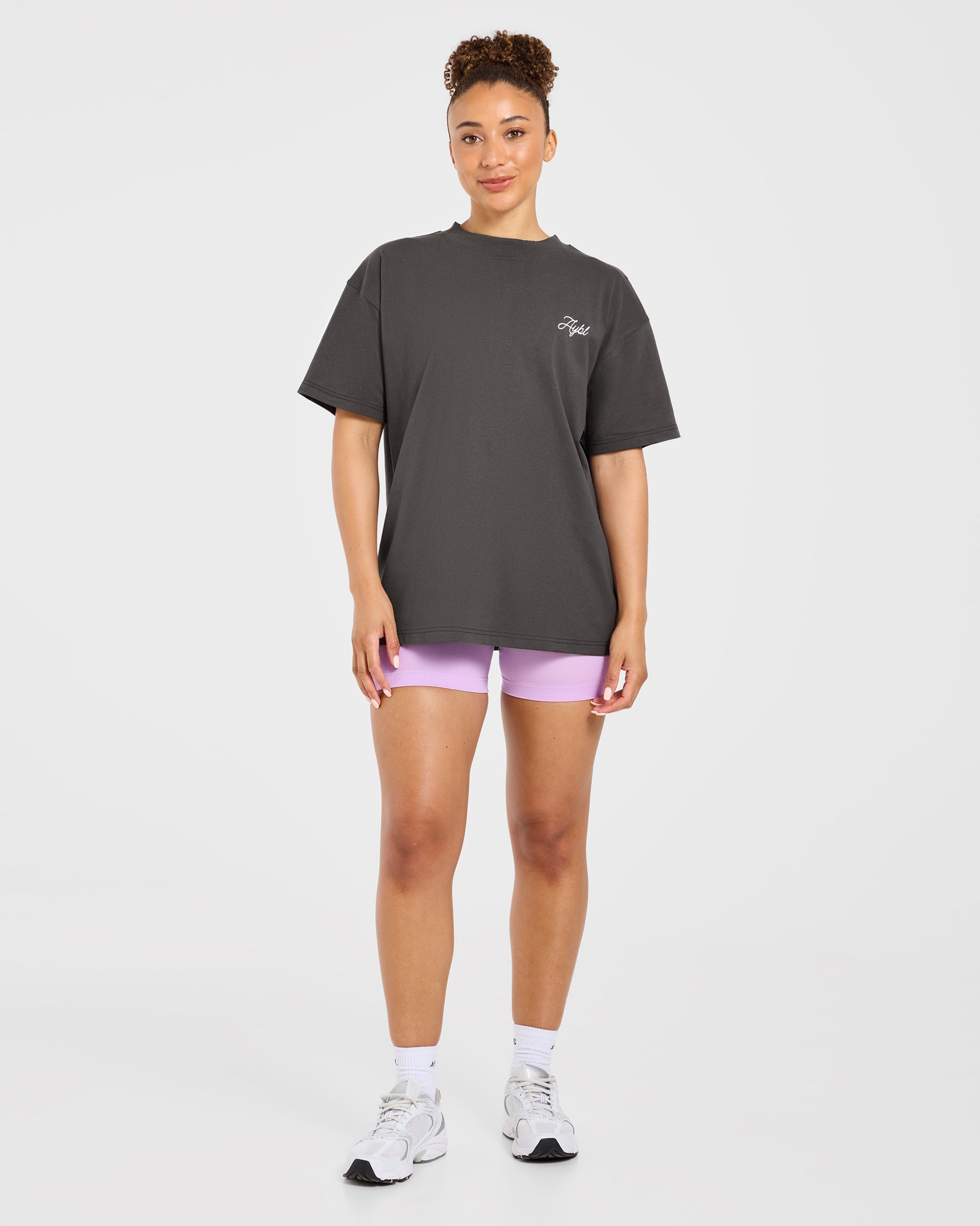AYBL Lift Lodge Oversized T Shirt - Charcoal