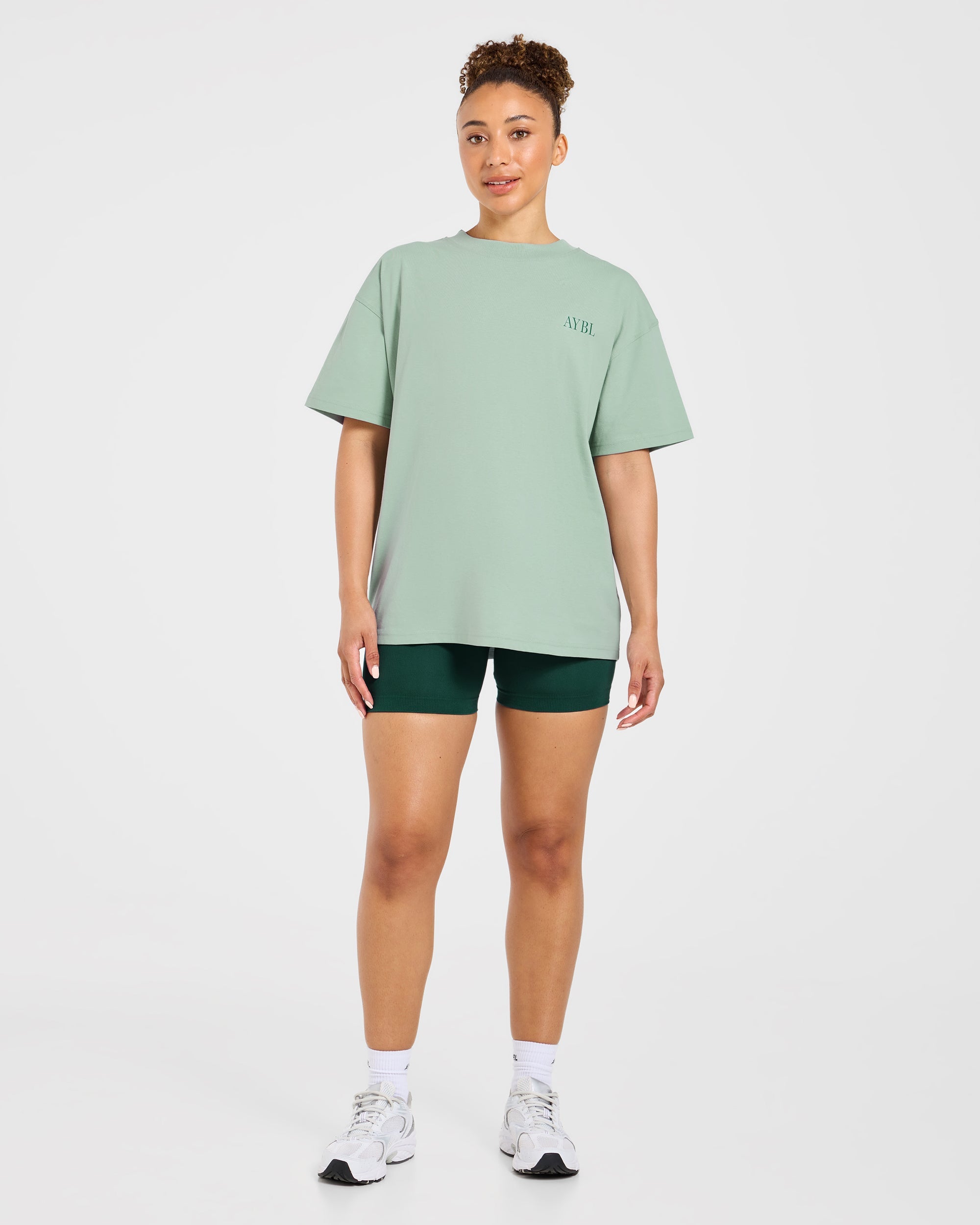 AYBL Strength Club Oversized T Shirt - Dark Sage