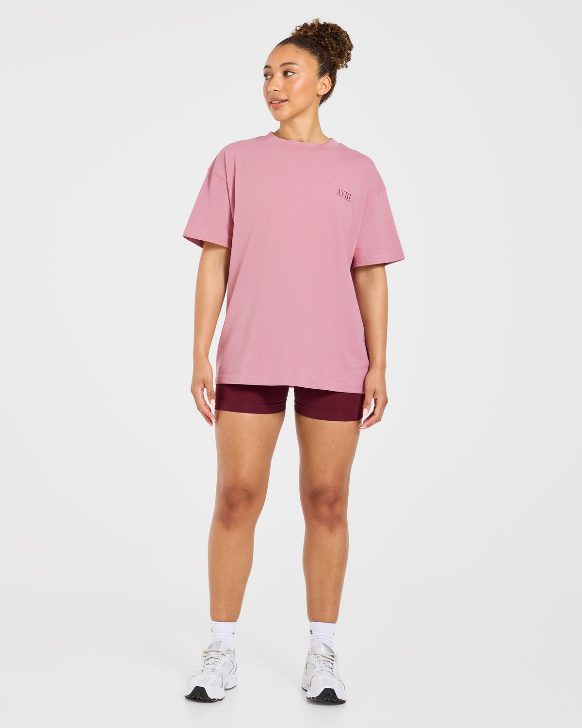 AYBL Strength Club Oversized T Shirt - Dusty Rose