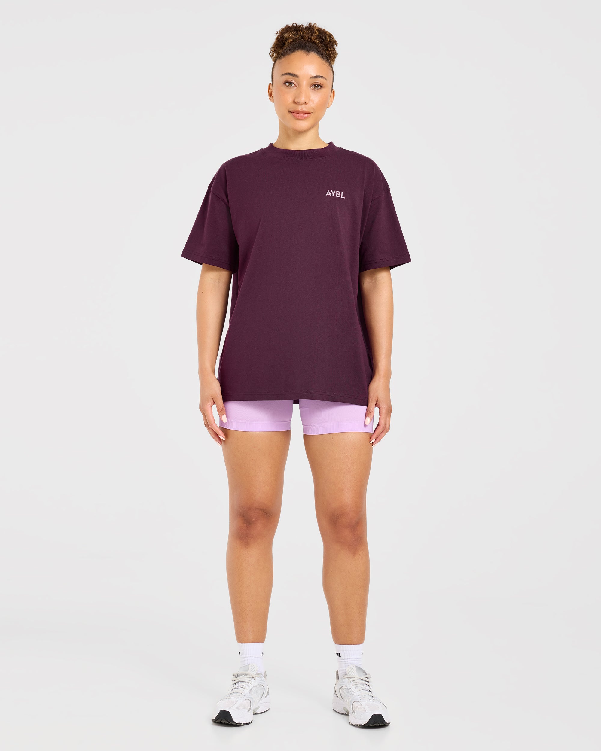 Lift Graphic Oversized T Shirt - Plum