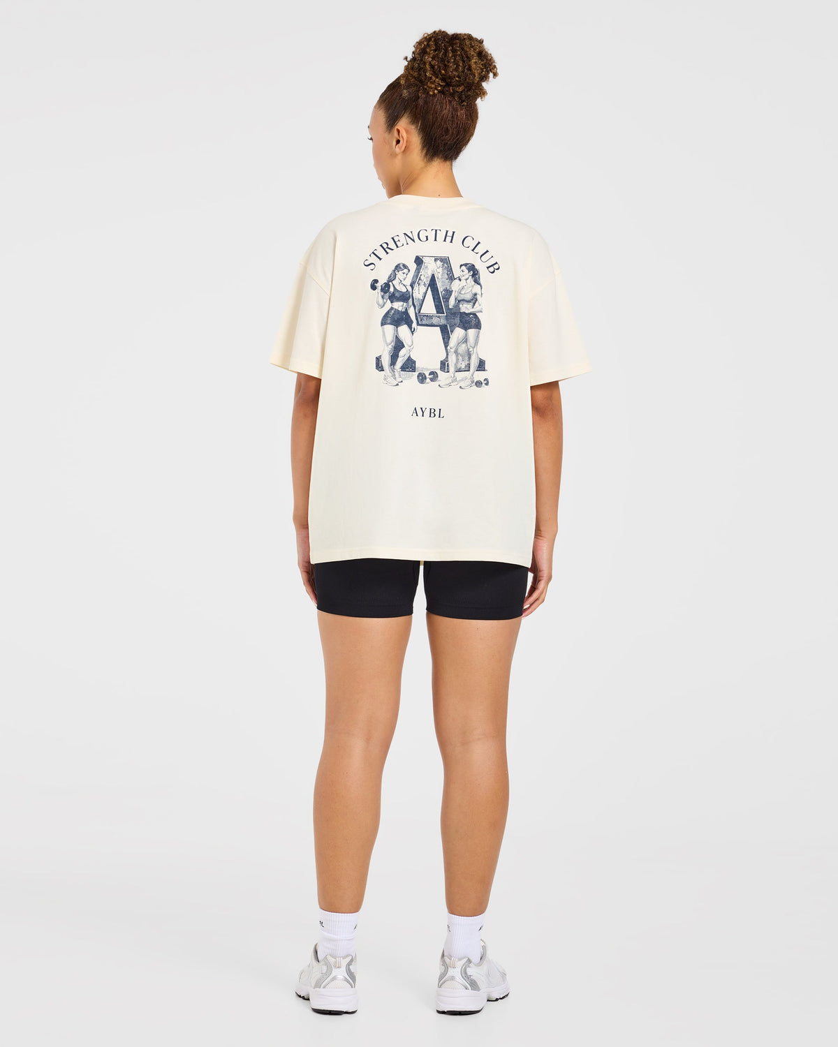 AYBL Strength Club Oversized T Shirt - Cream