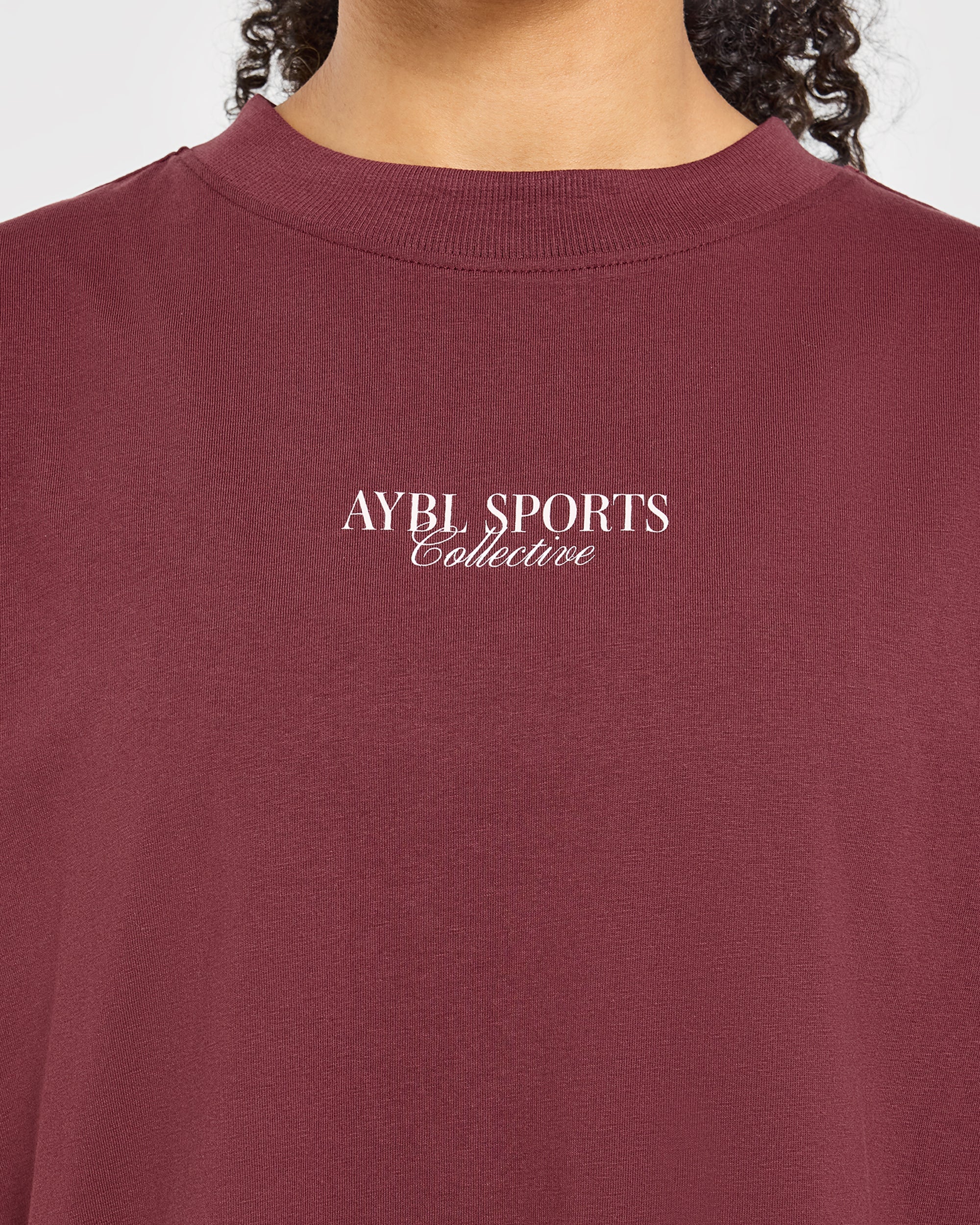 Sports Collective Oversized T Shirt - Rouge Wine