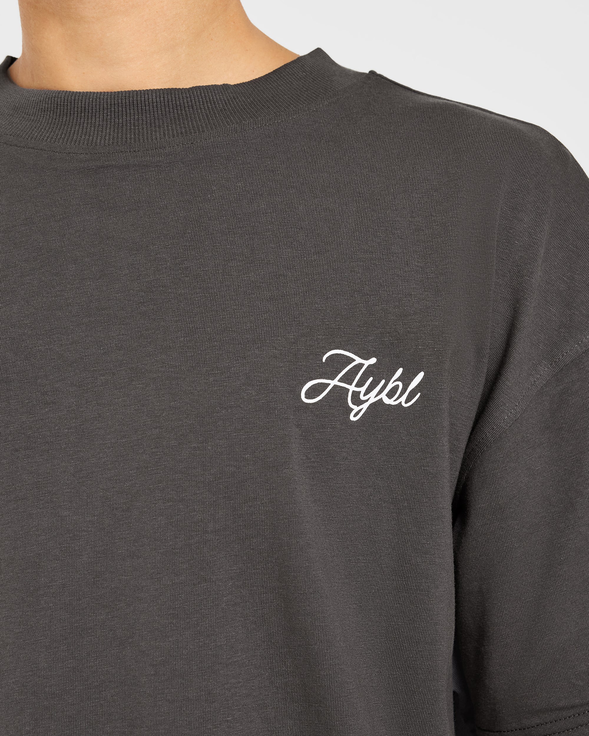 AYBL Lift Lodge Oversized T Shirt - Charcoal