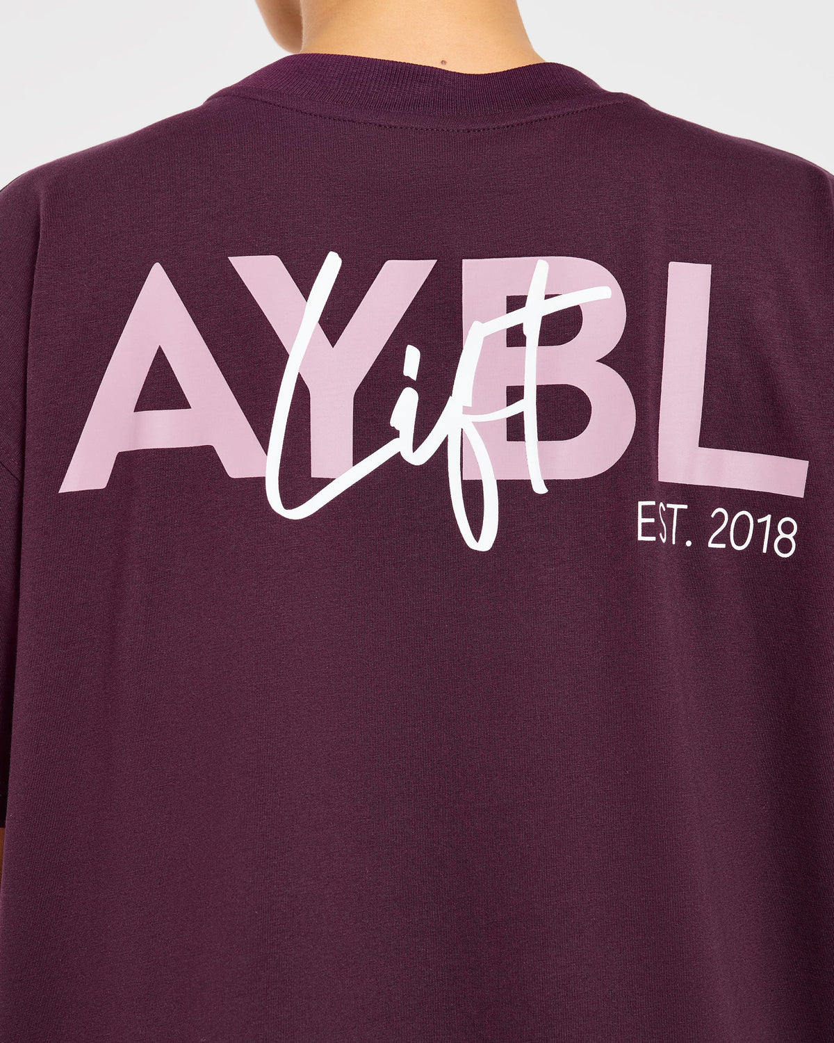 Lift Graphic Oversized T Shirt - Plum