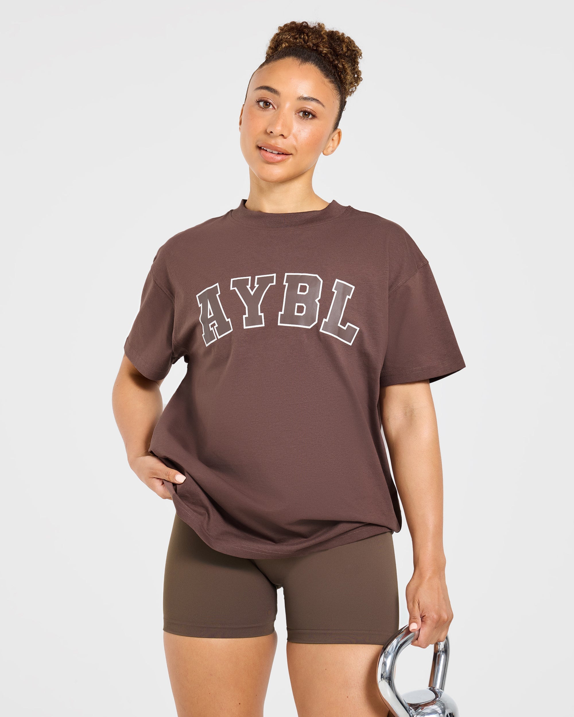 Varsity 2.0 Oversized T Shirt - Marron