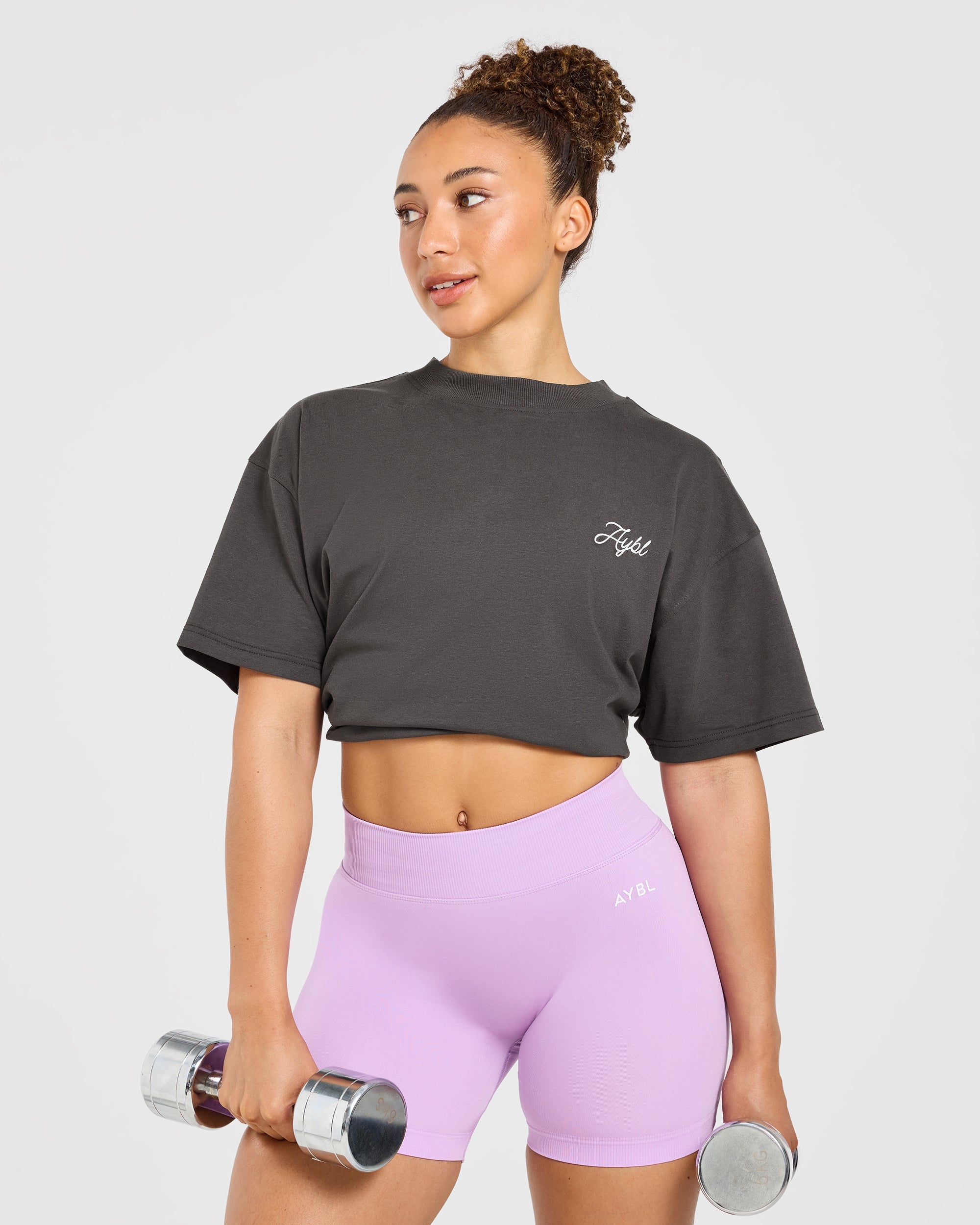 AYBL Lift Lodge Oversized T Shirt - Charcoal
