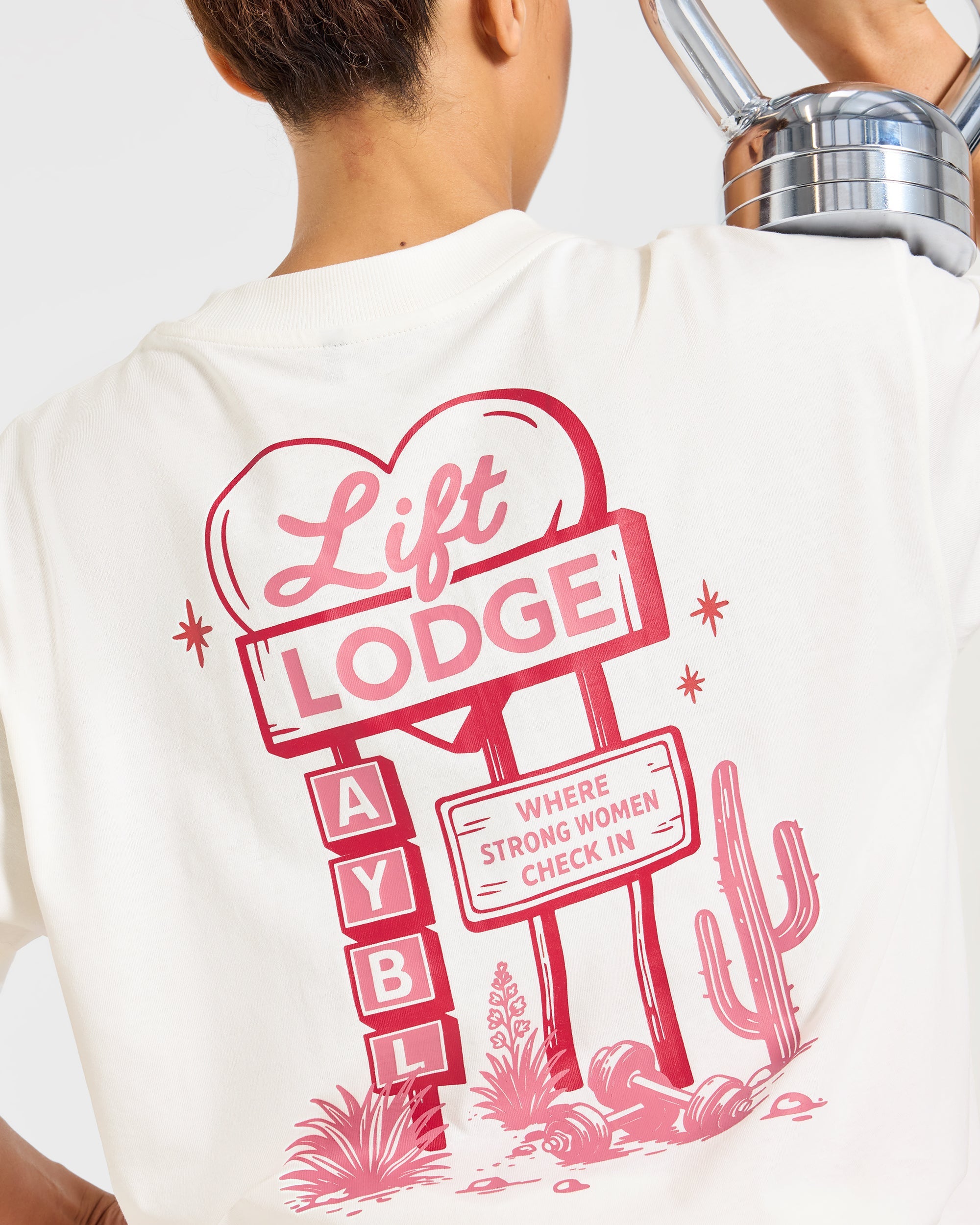 AYBL Lift Lodge Oversized T Shirt - Off Blanc