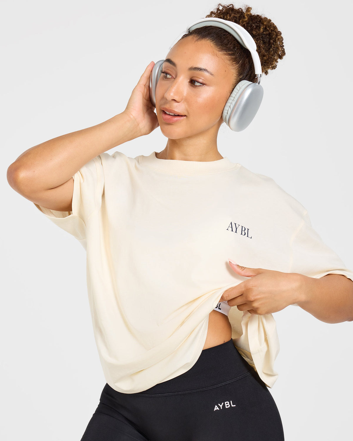 AYBL Strength Club Oversized T Shirt - Cream