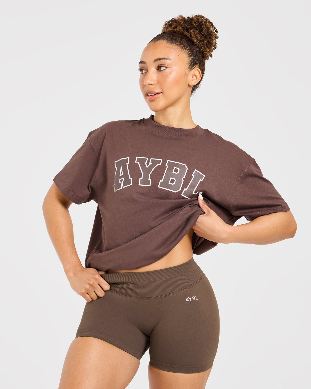 Varsity 2.0 Oversized T Shirt - Marron