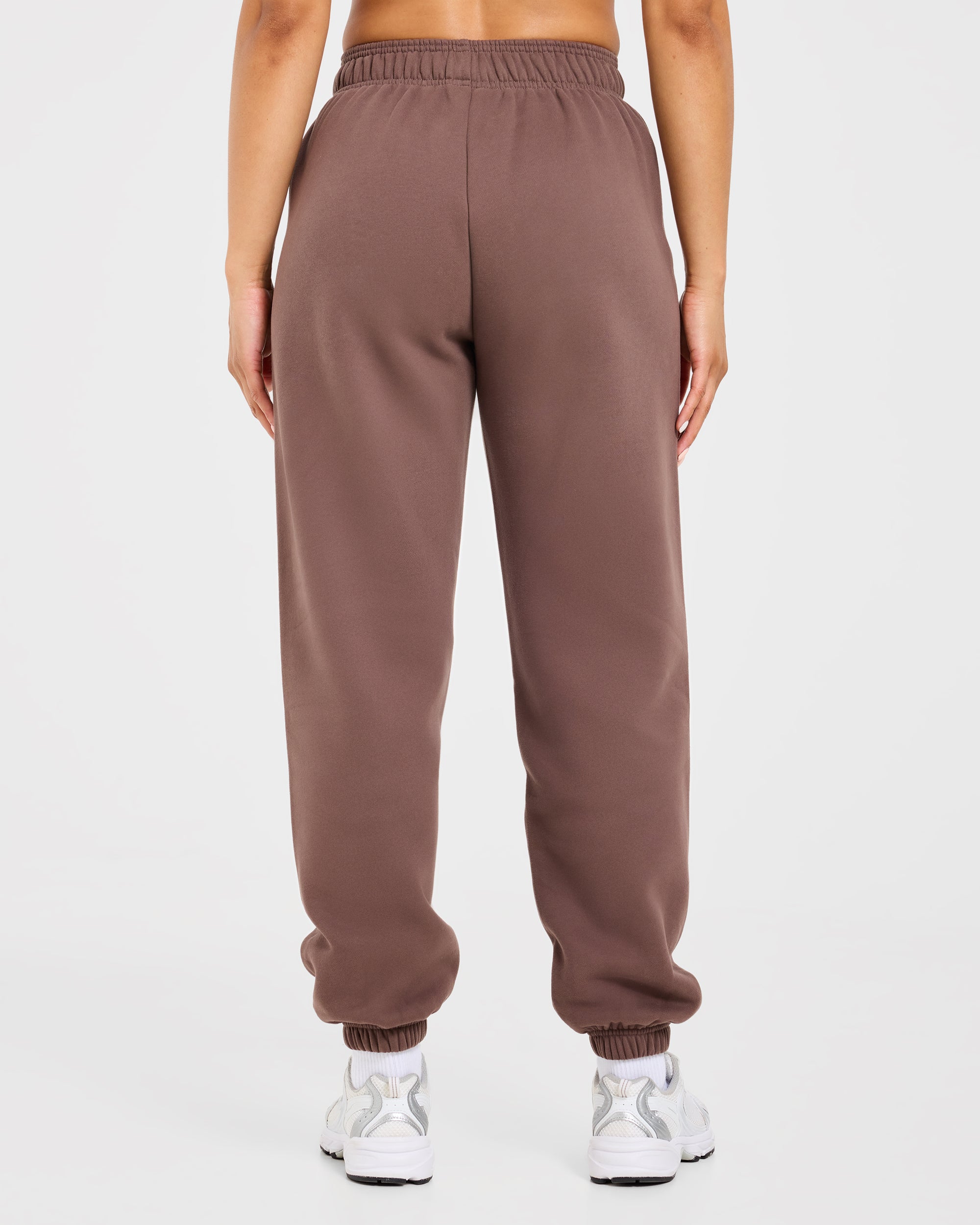 Varsity Applique Oversized Joggers - Marron