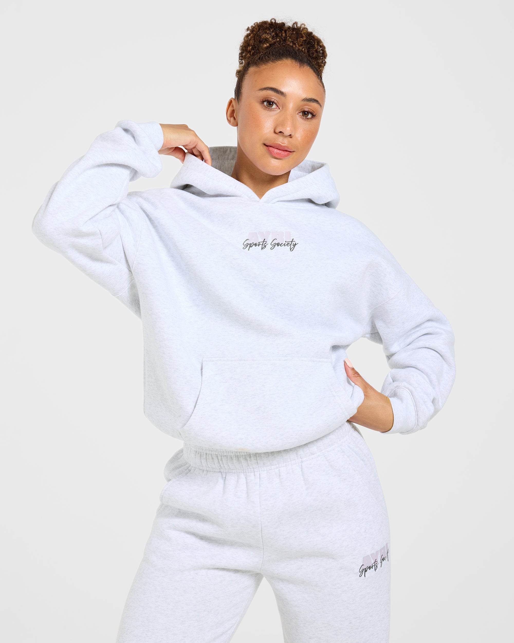 Sports Society Oversized Hoodie - Heather Gris