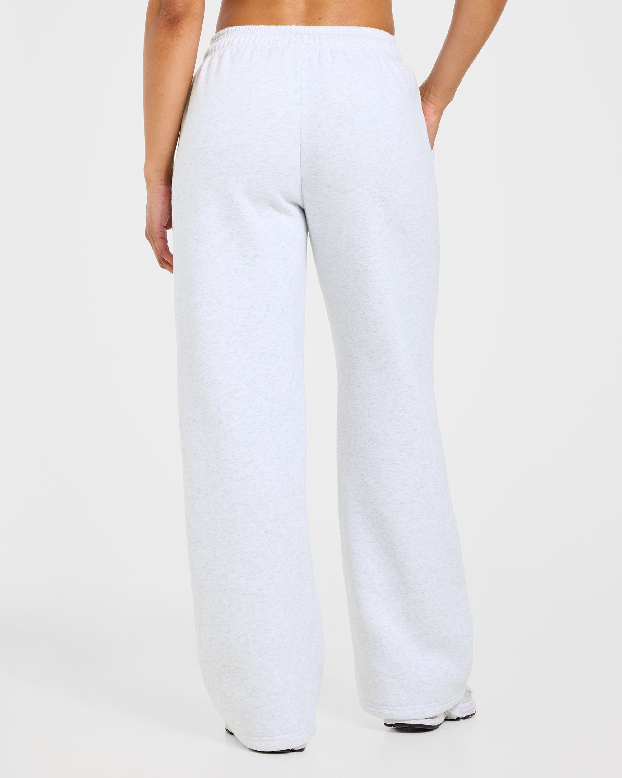 Sports Society Oversized Straight Leg Joggers - Heather Gris