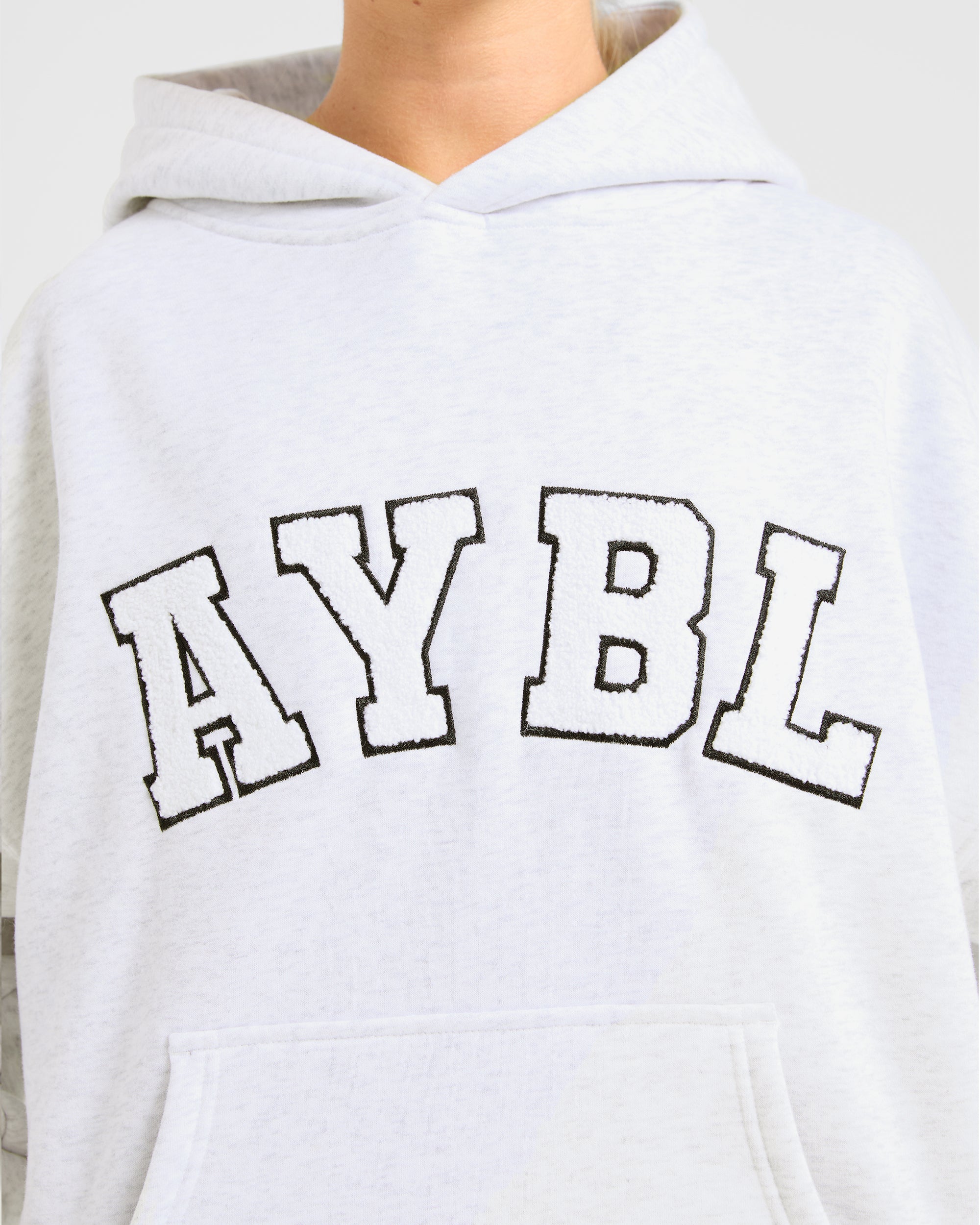 Varsity Oversized Hoodie - Heather Gris