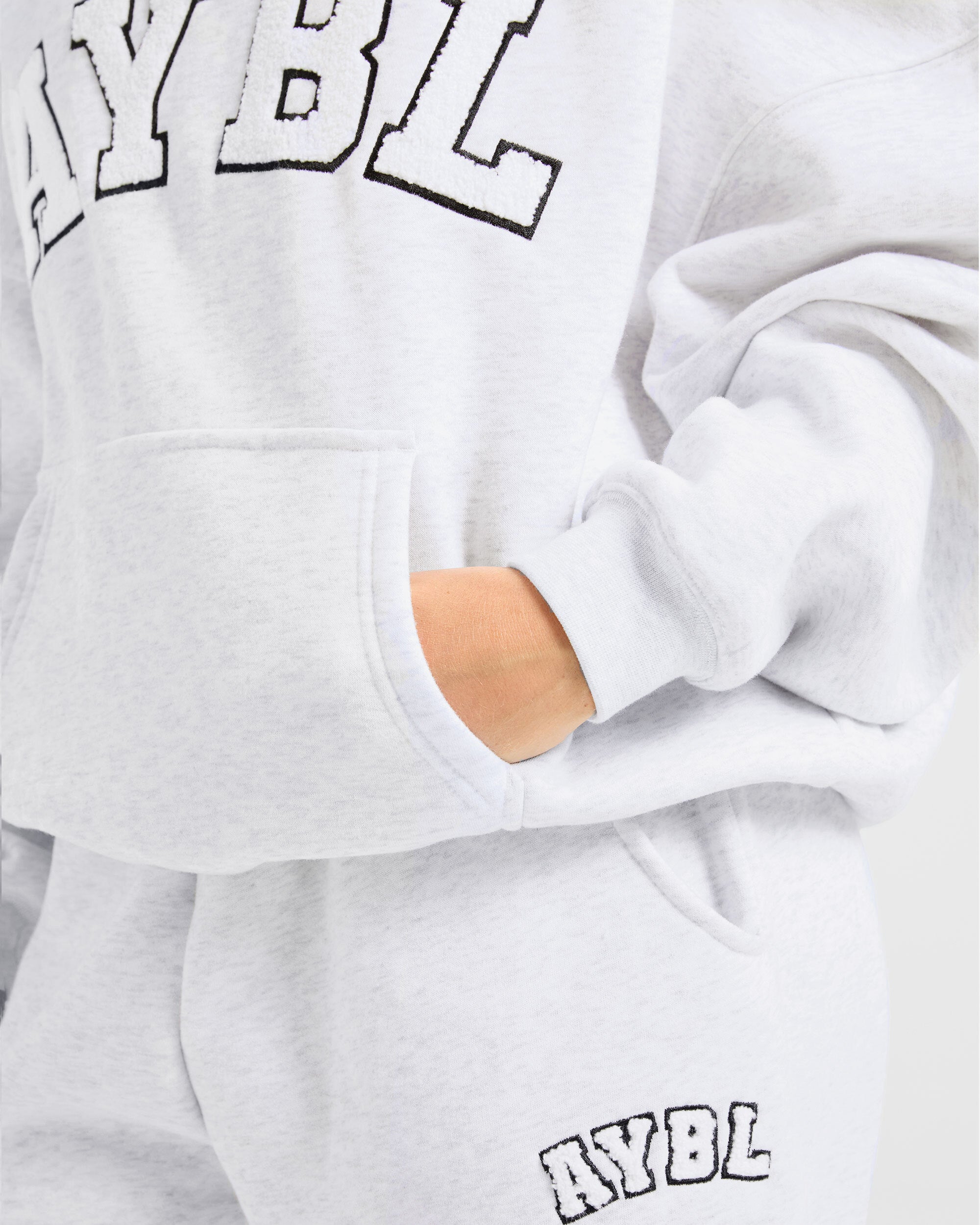 Varsity Oversized Hoodie - Heather Gris