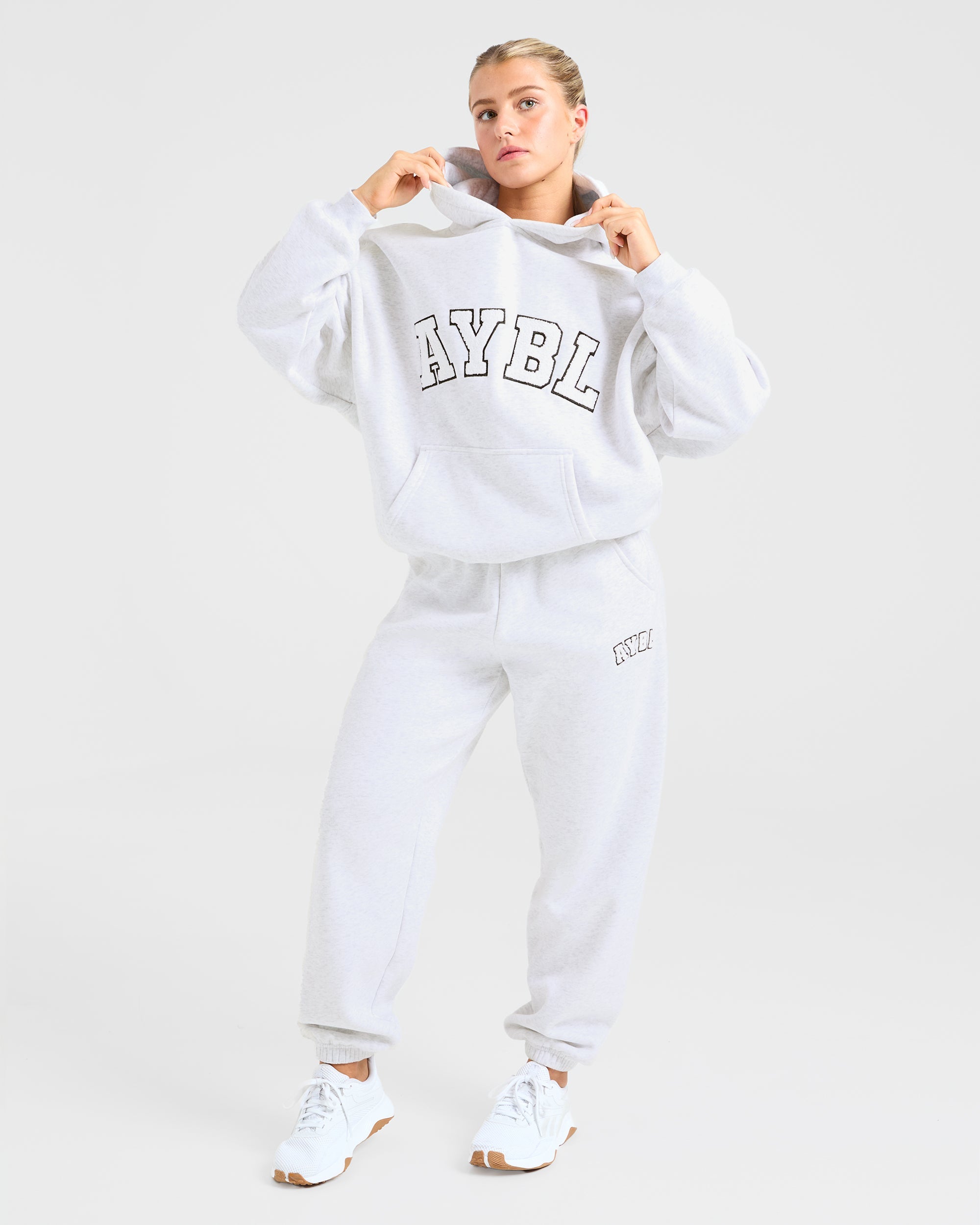 Varsity Oversized Hoodie - Heather Gris