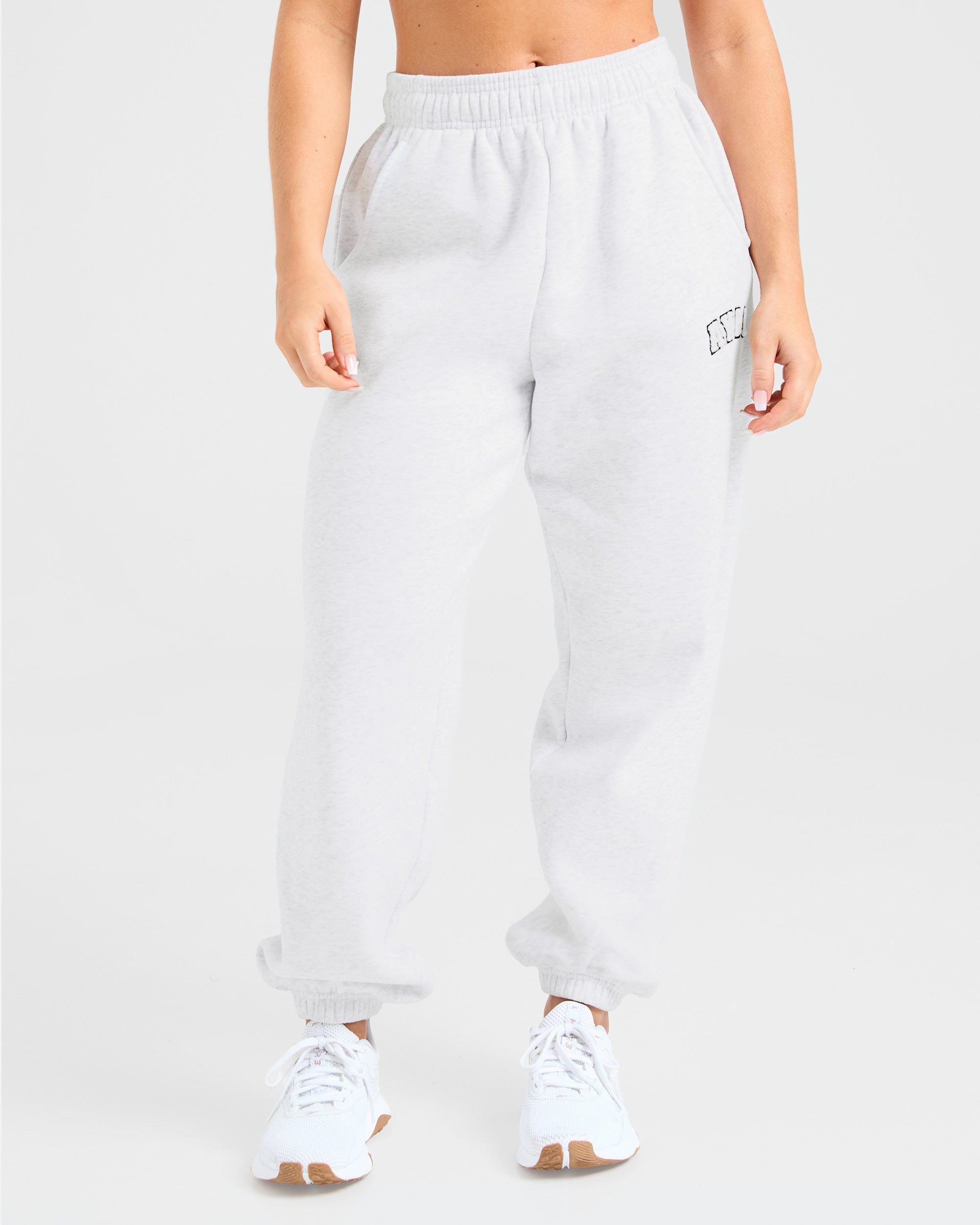 Varsity Oversized Joggers - Heather Gris