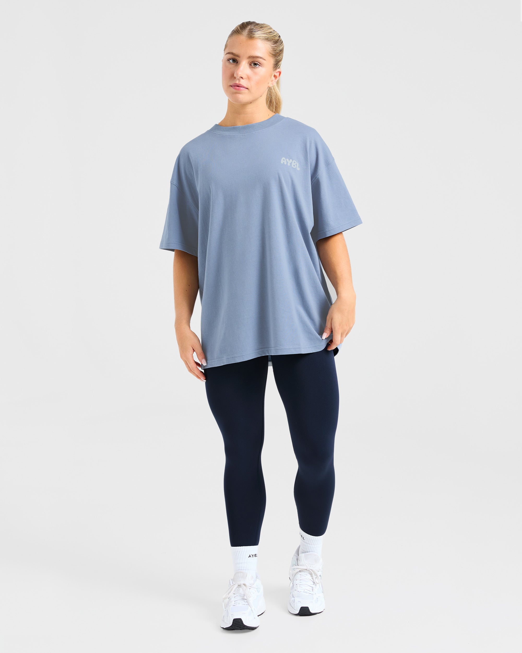 Mind Over Matter V2 Oversized T Shirt - Bleu