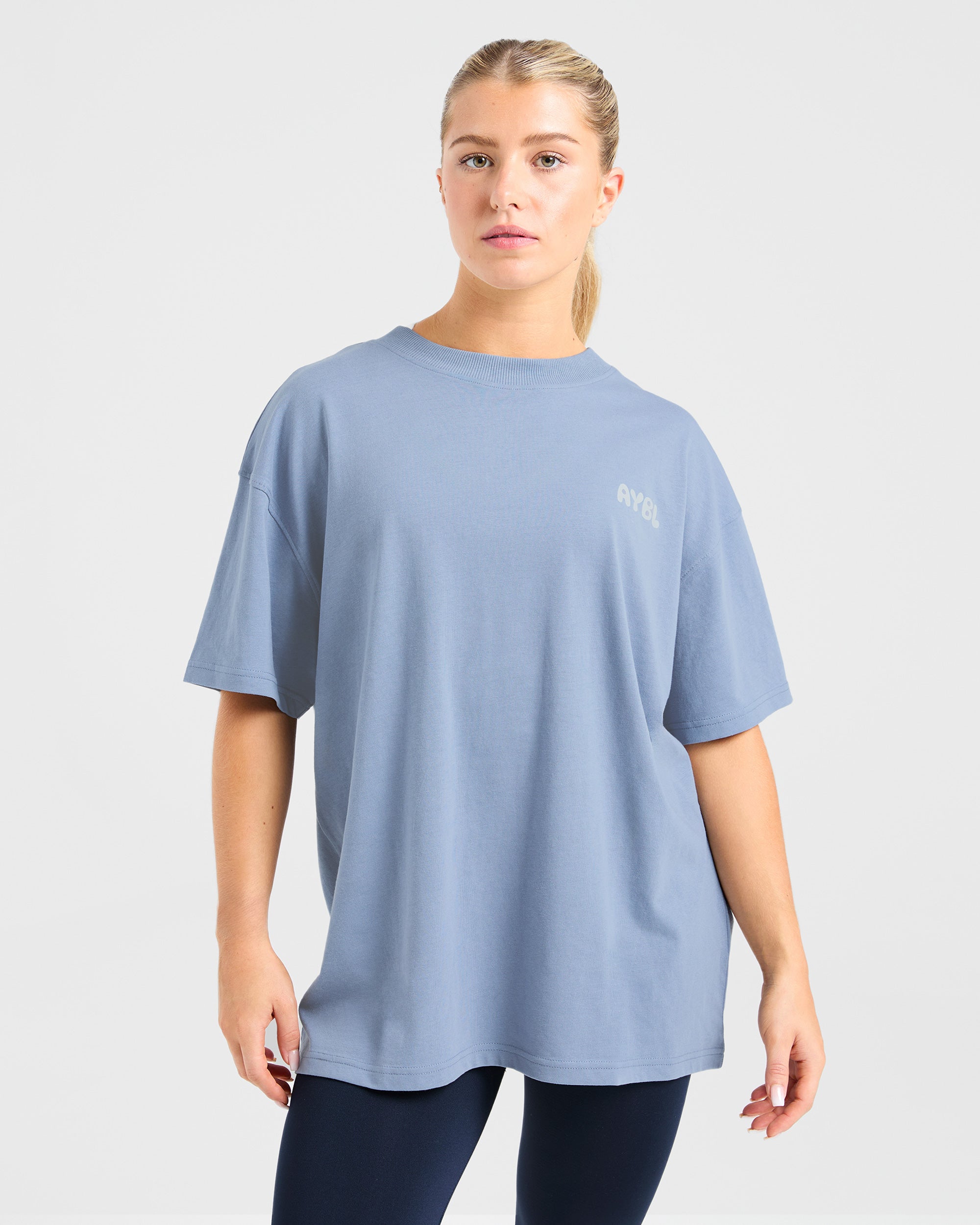 Mind Over Matter V2 Oversized T Shirt - Bleu