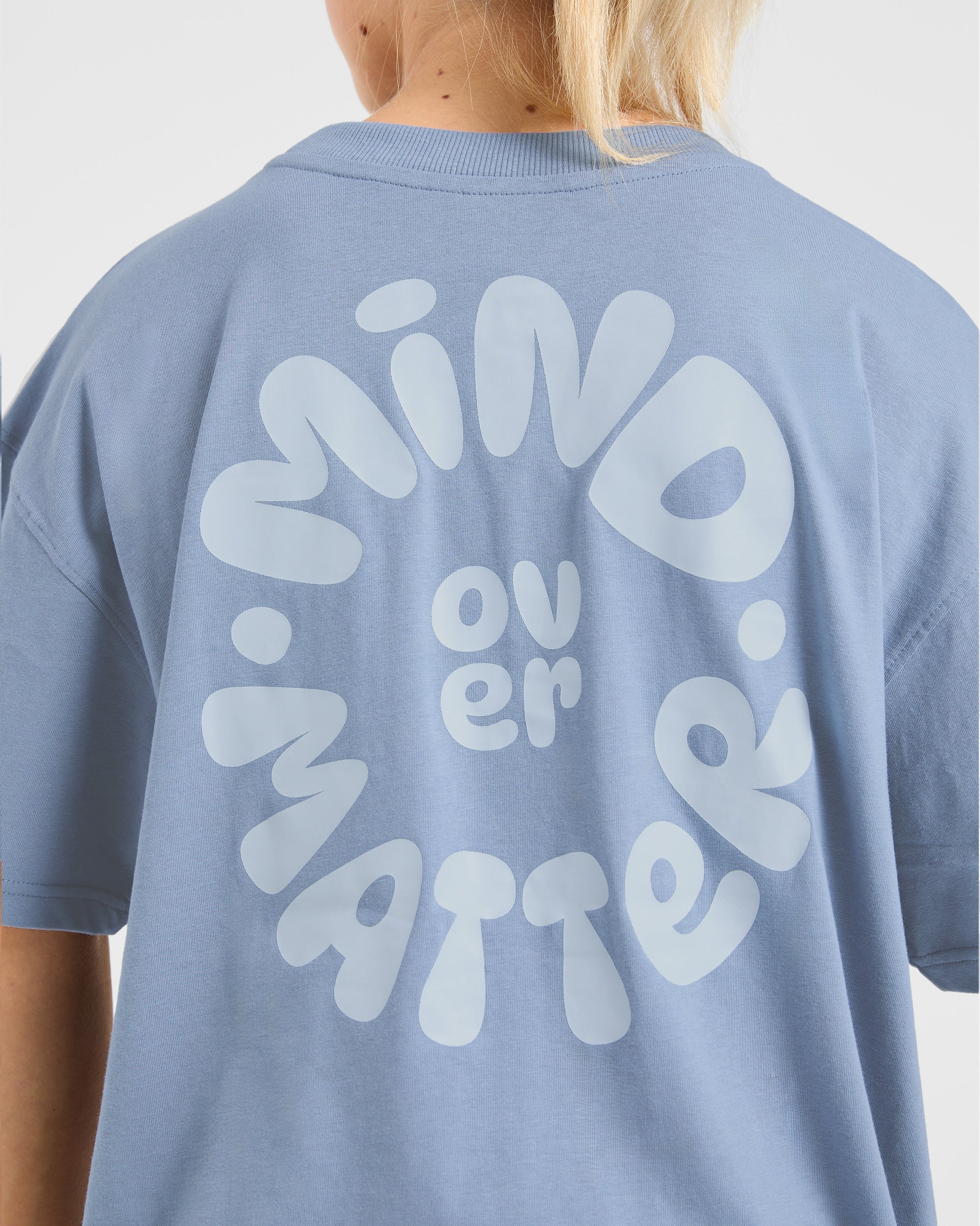 Mind Over Matter V2 Oversized T Shirt - Bleu