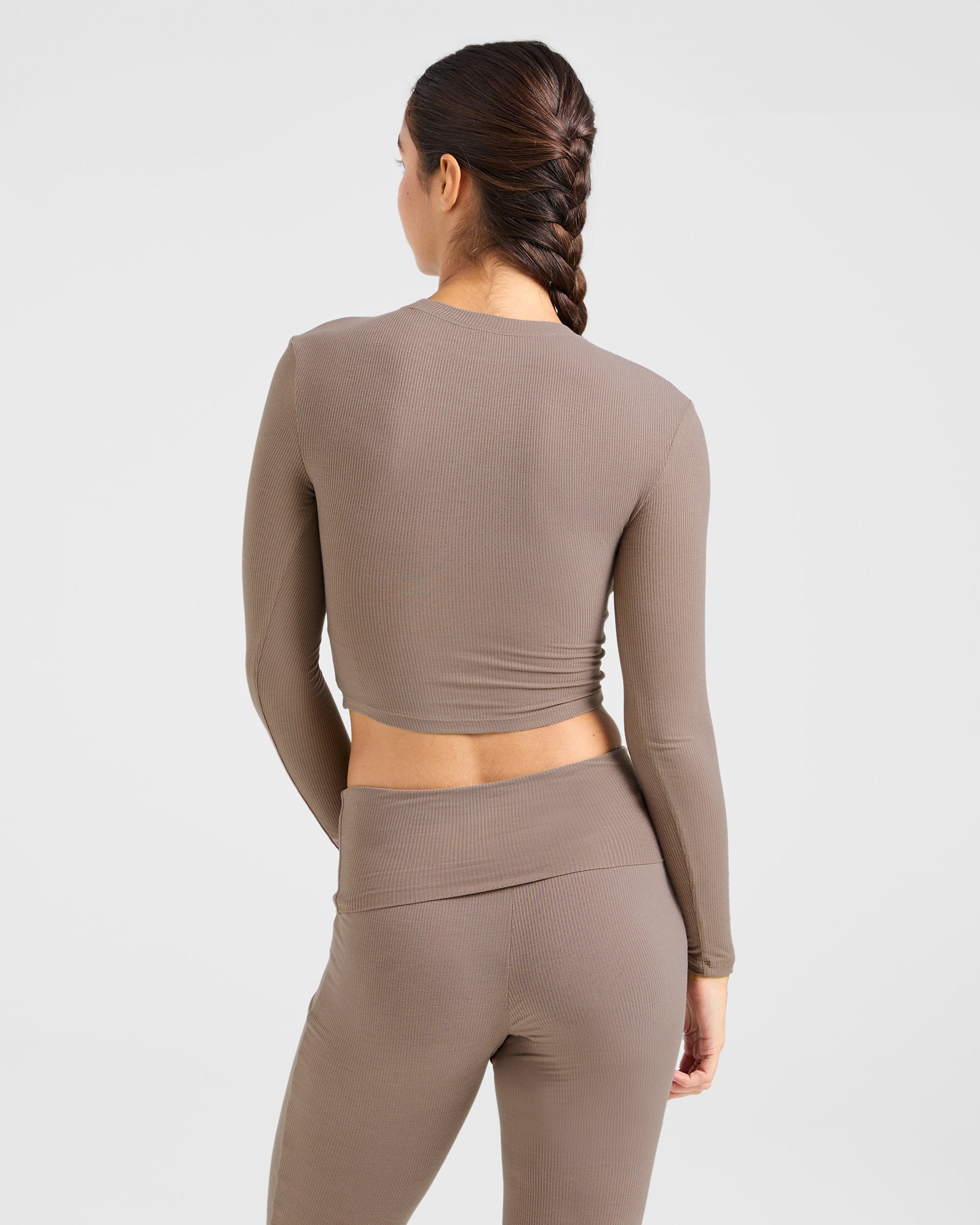 Lounge Ribbed Long Sleeve - Mocha