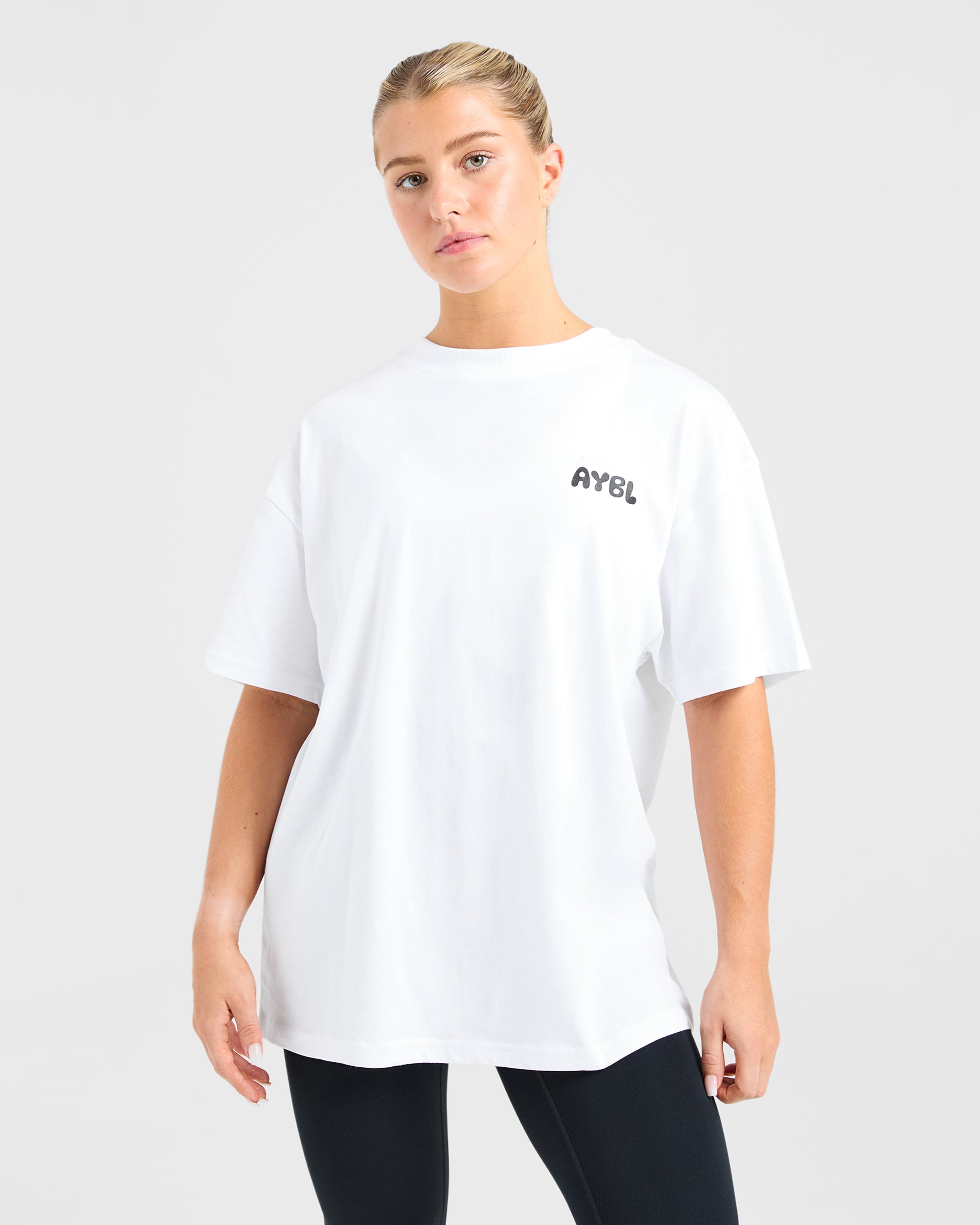 Mind Over Matter V2 Oversized T Shirt - Blanc