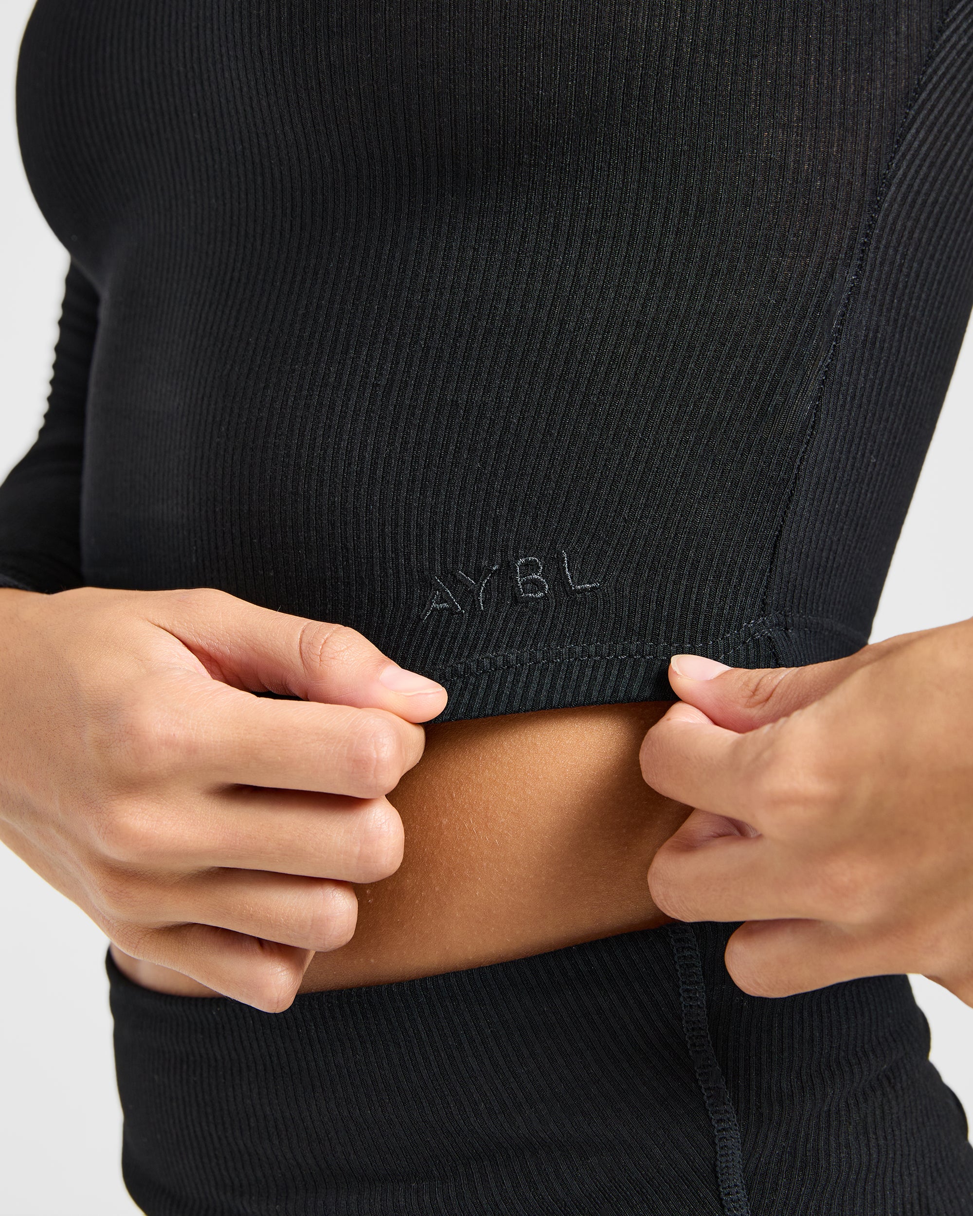 Lounge Ribbed Long Sleeve - Noir