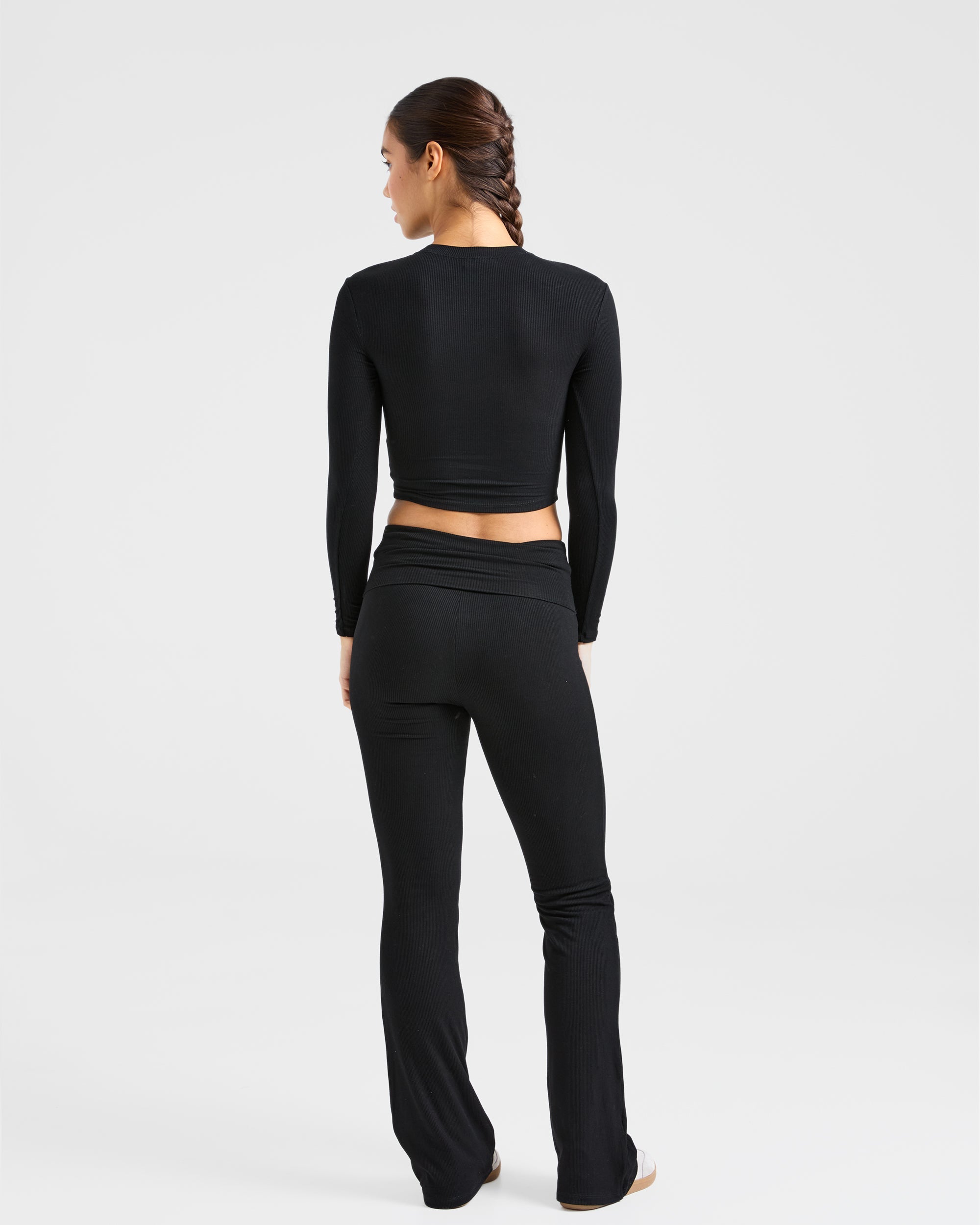 Lounge Ribbed Long Sleeve - Noir