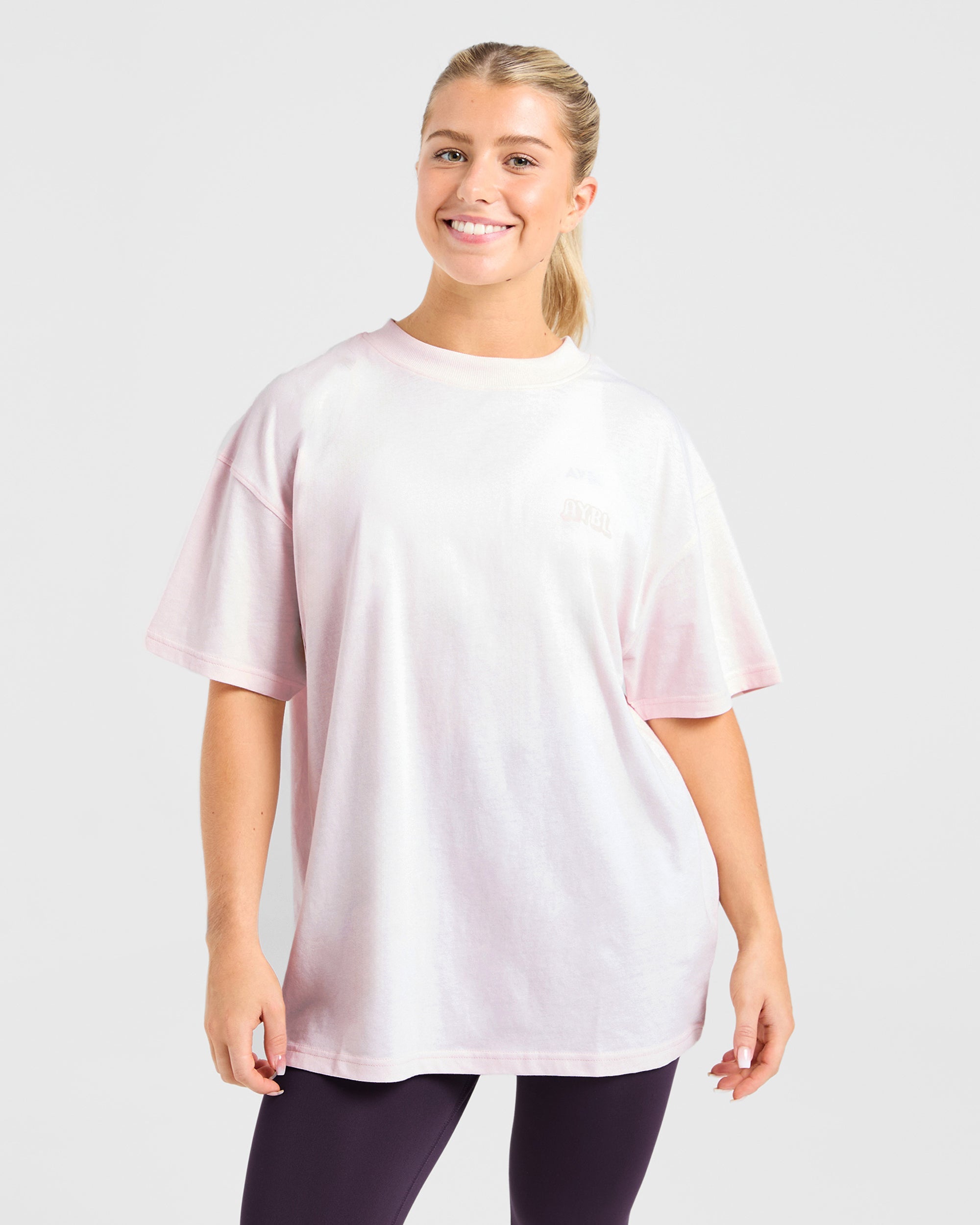 Gym Girl Era Oversized T Shirt - Rose