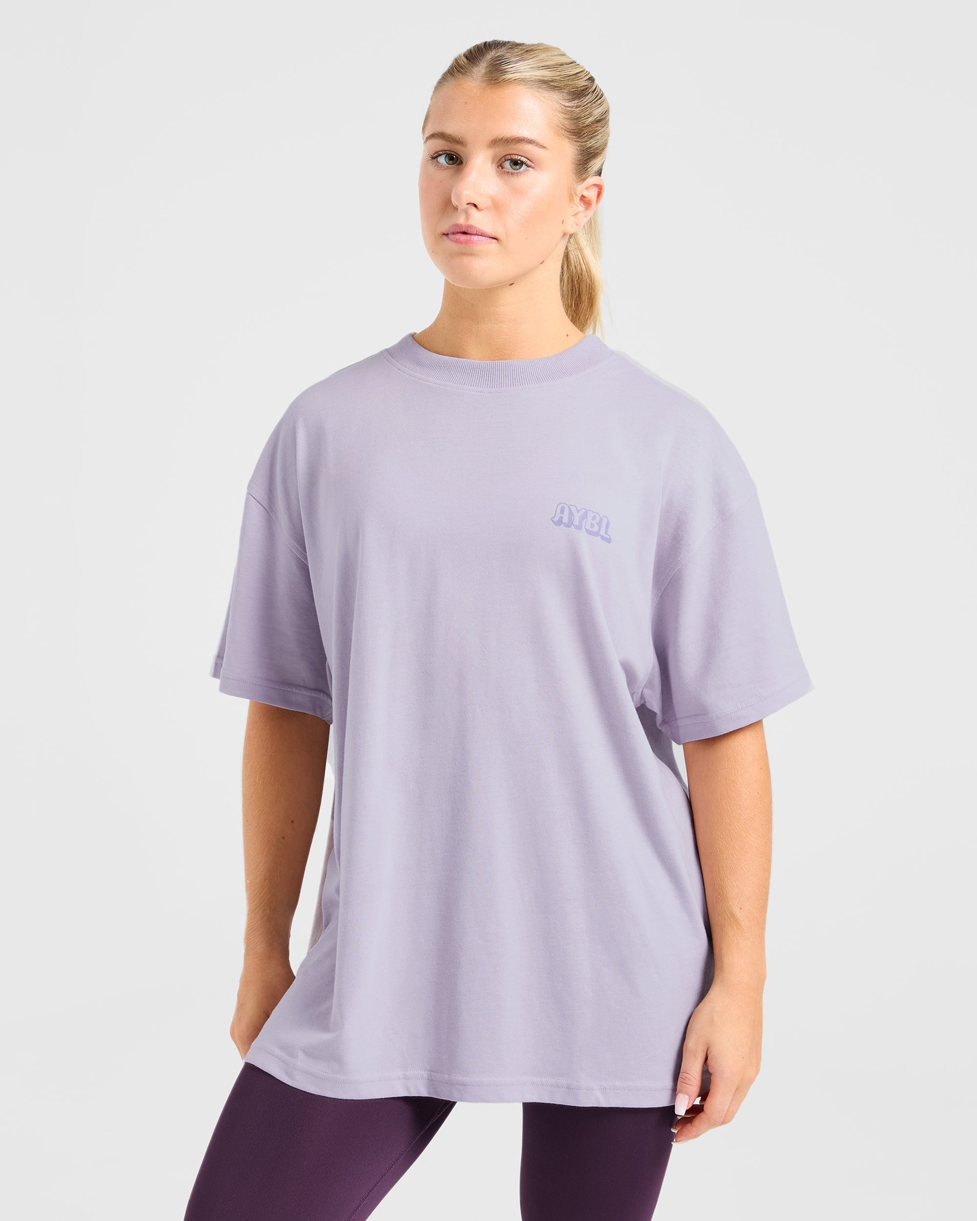 Gym Girl Era Oversized T Shirt - Violet