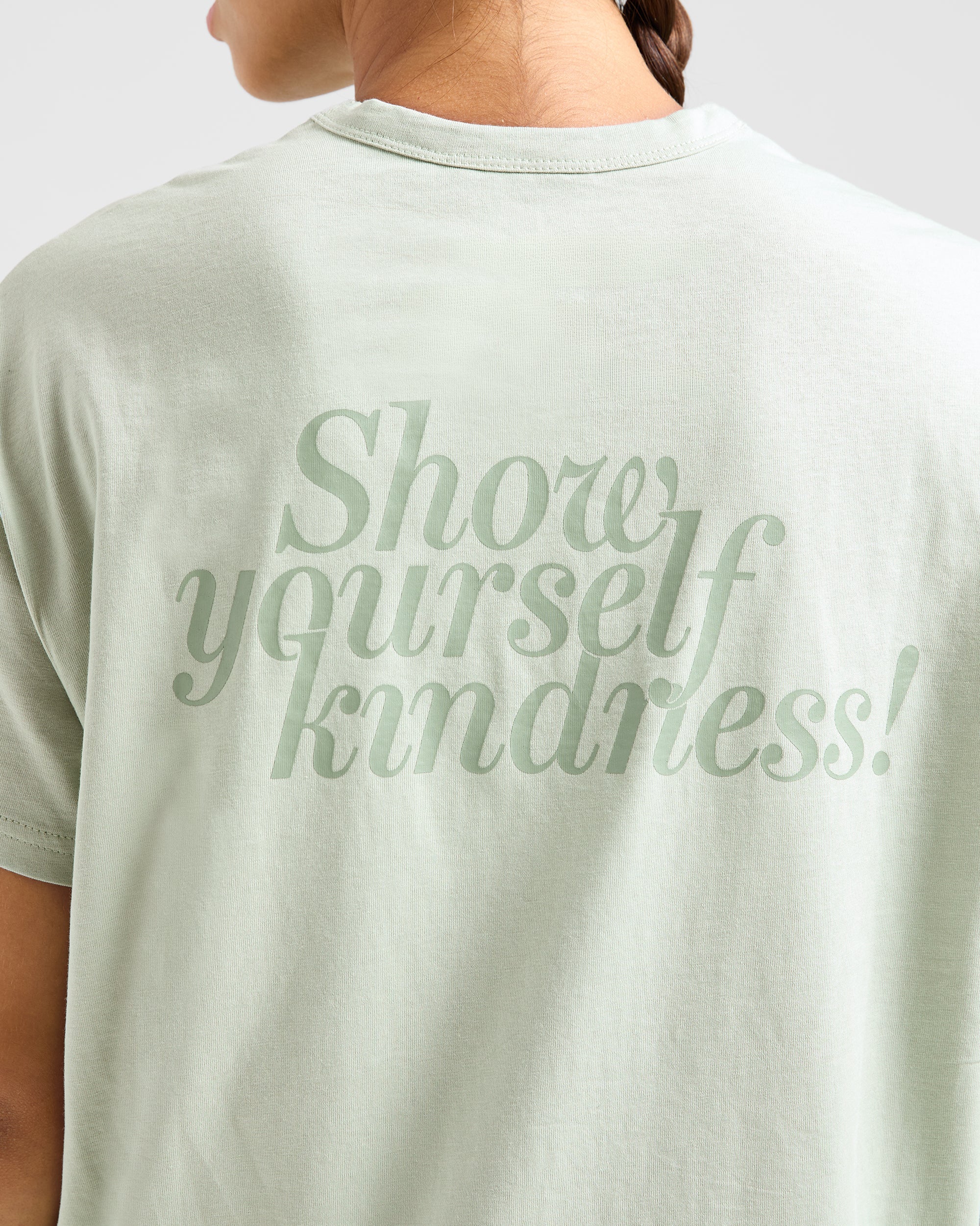 Show Yourself Kindness Oversized T Shirt - Vert