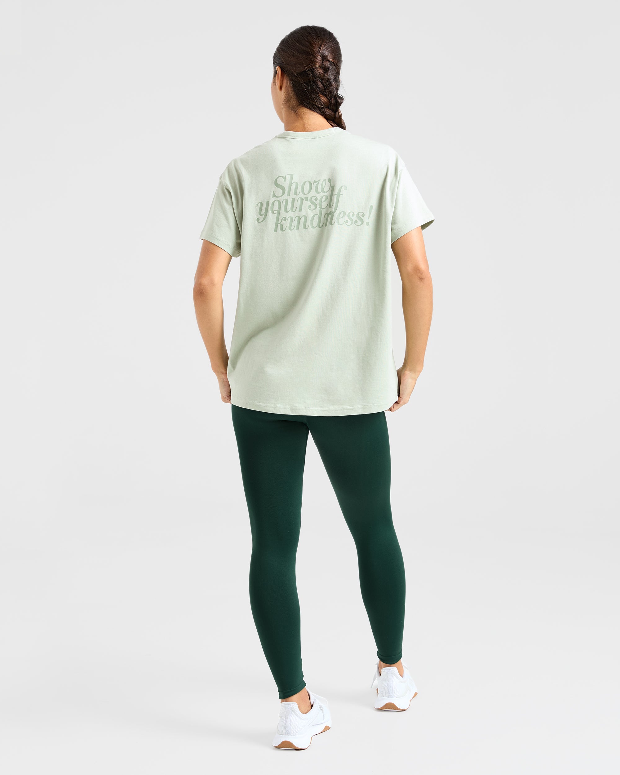 Show Yourself Kindness Oversized T Shirt - Vert