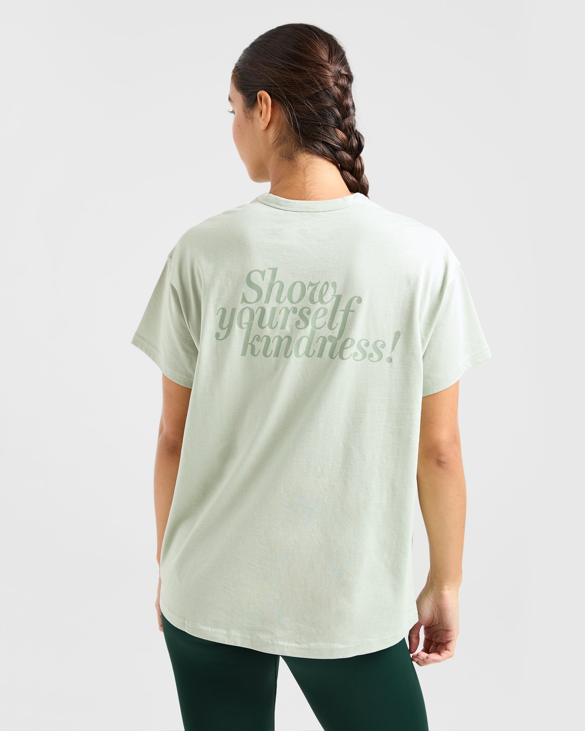 Show Yourself Kindness Oversized T Shirt - Vert