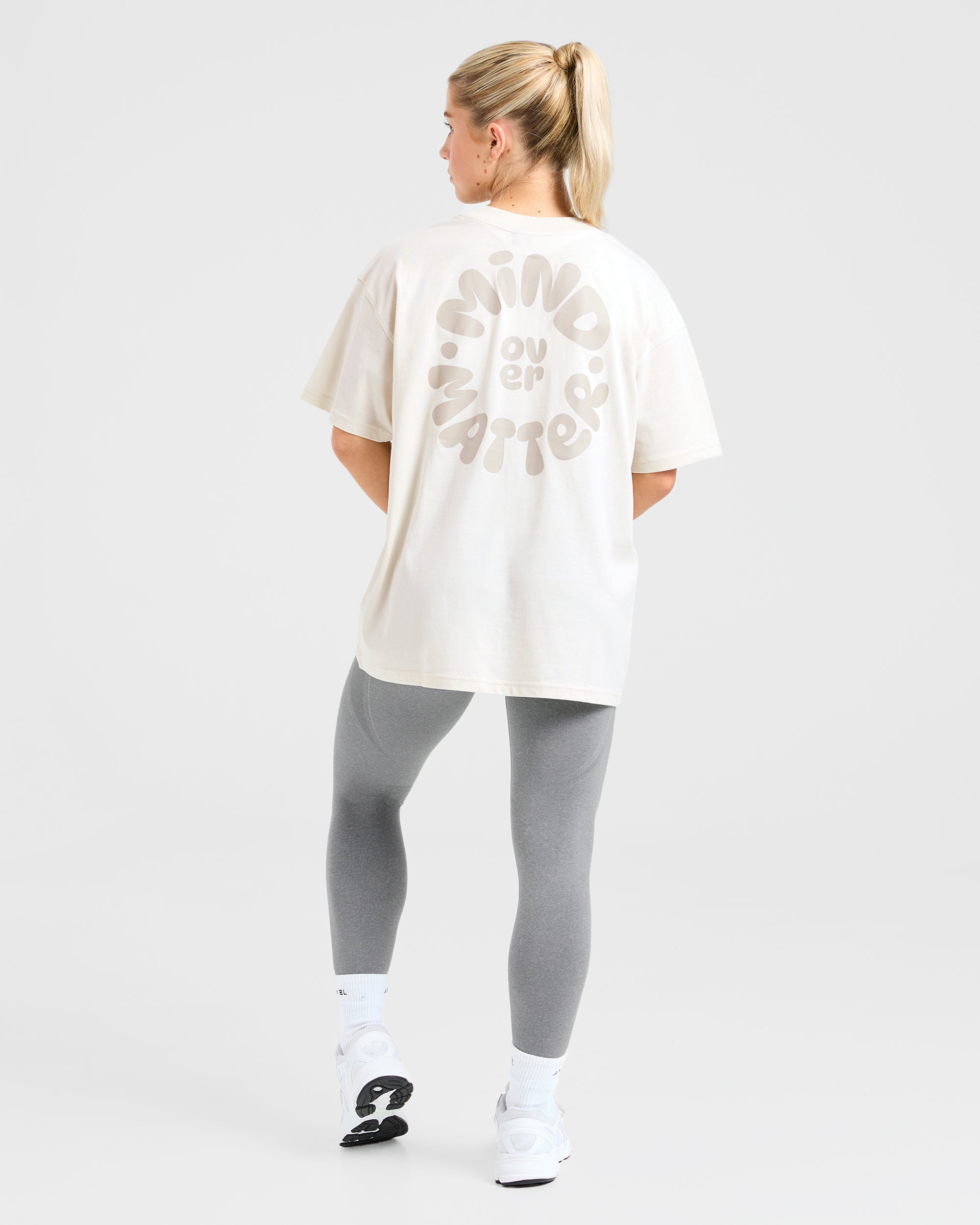 Mind Over Matter V2 Oversized T Shirt - Beige/Brun